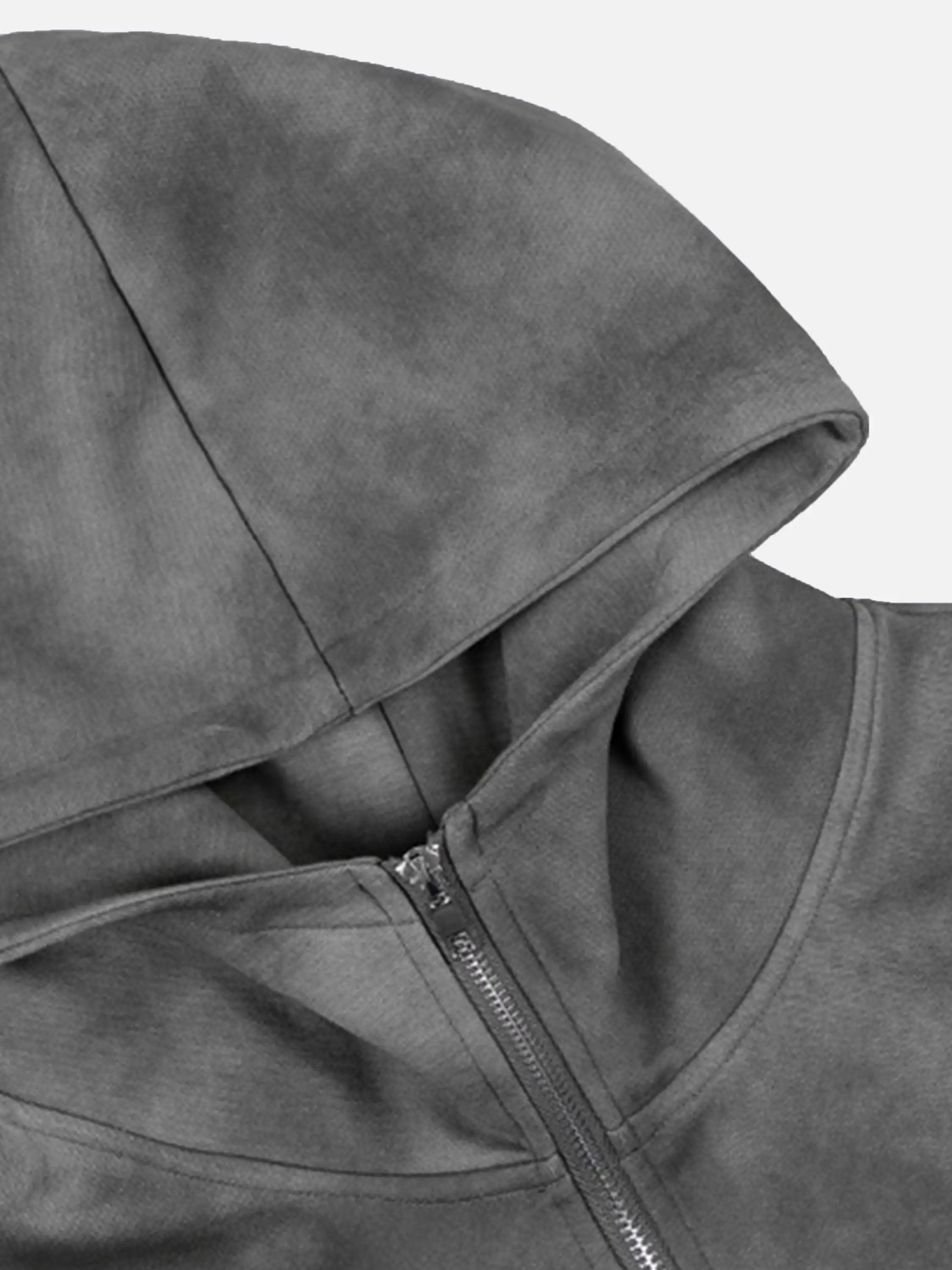 Vintage Dirty Tie-Dye Half Zip-up Hoodie