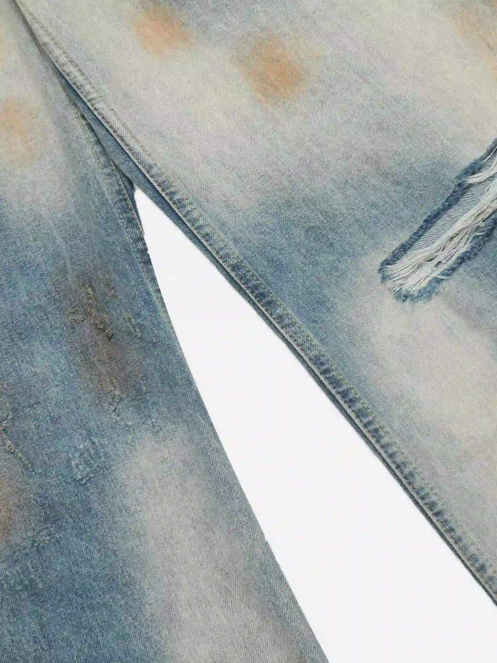 Disguisen Street Distressed Industrial Style Straight Jeans