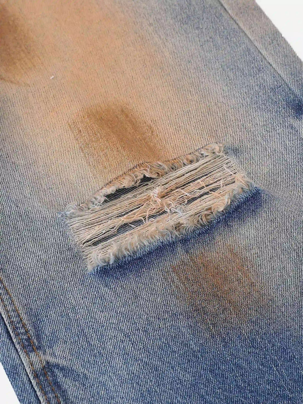 Disguisen Hip-Hop Ripped Mud-Dyed Jeans