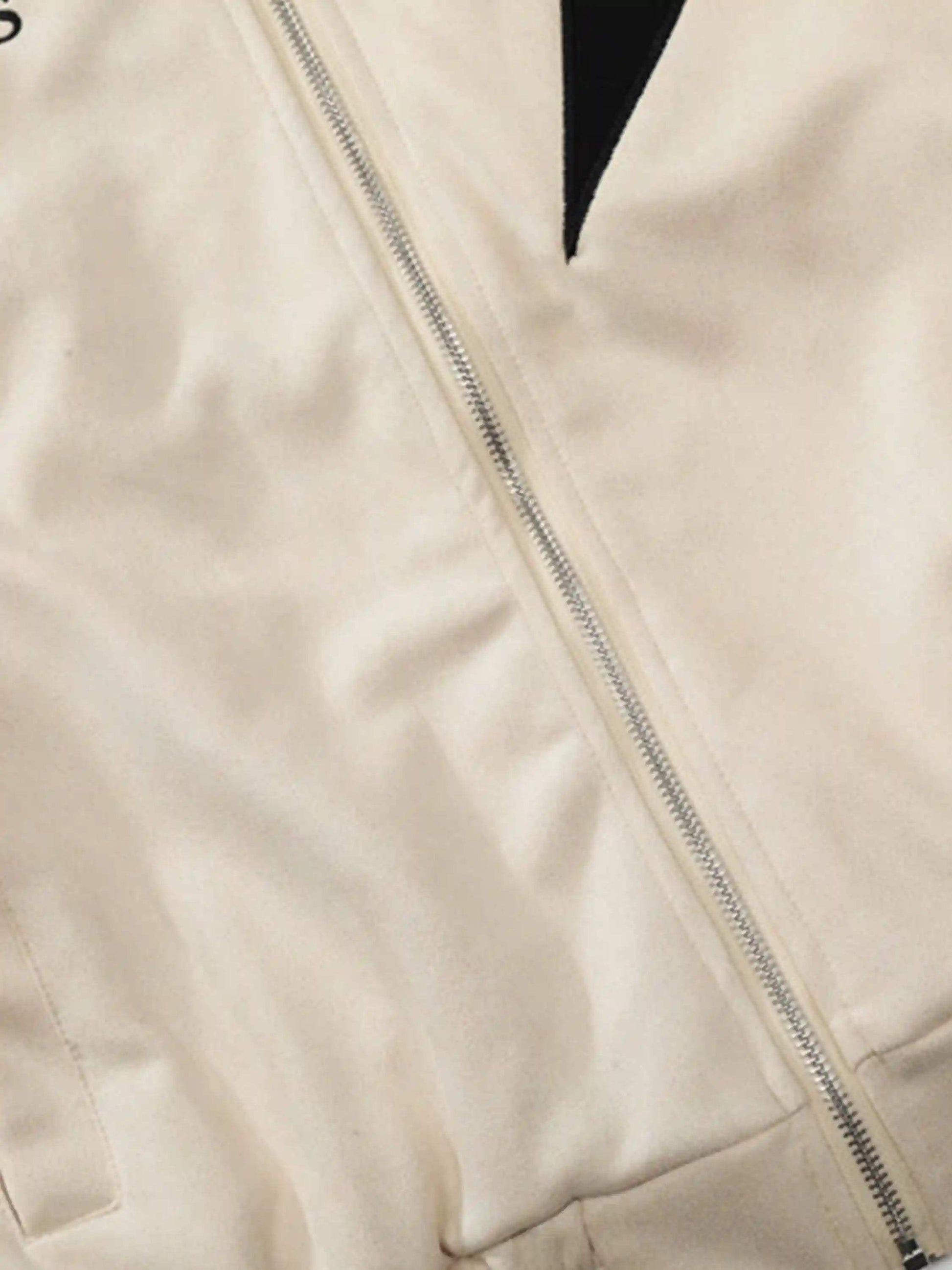 Disguisen Hip Hop Star Embroidery Contrast Lapel Jacket