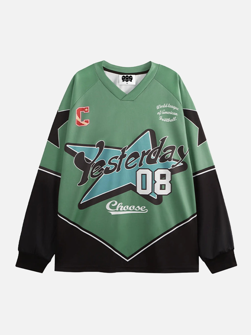 Sports Style Stitching Long-Sleeved T-Shirt