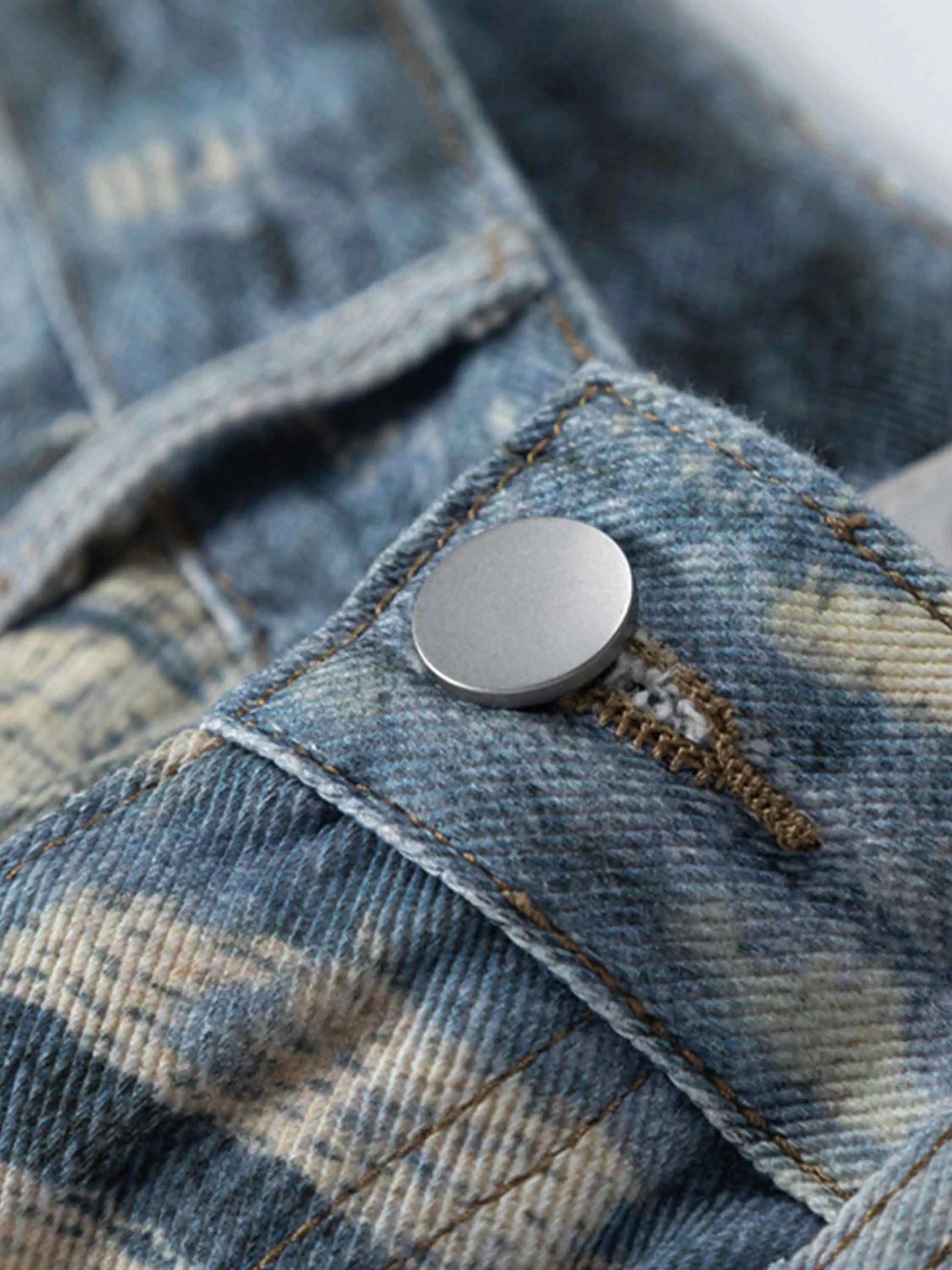 Disguisen Vintage Distressed Print "Ripped" Jeans