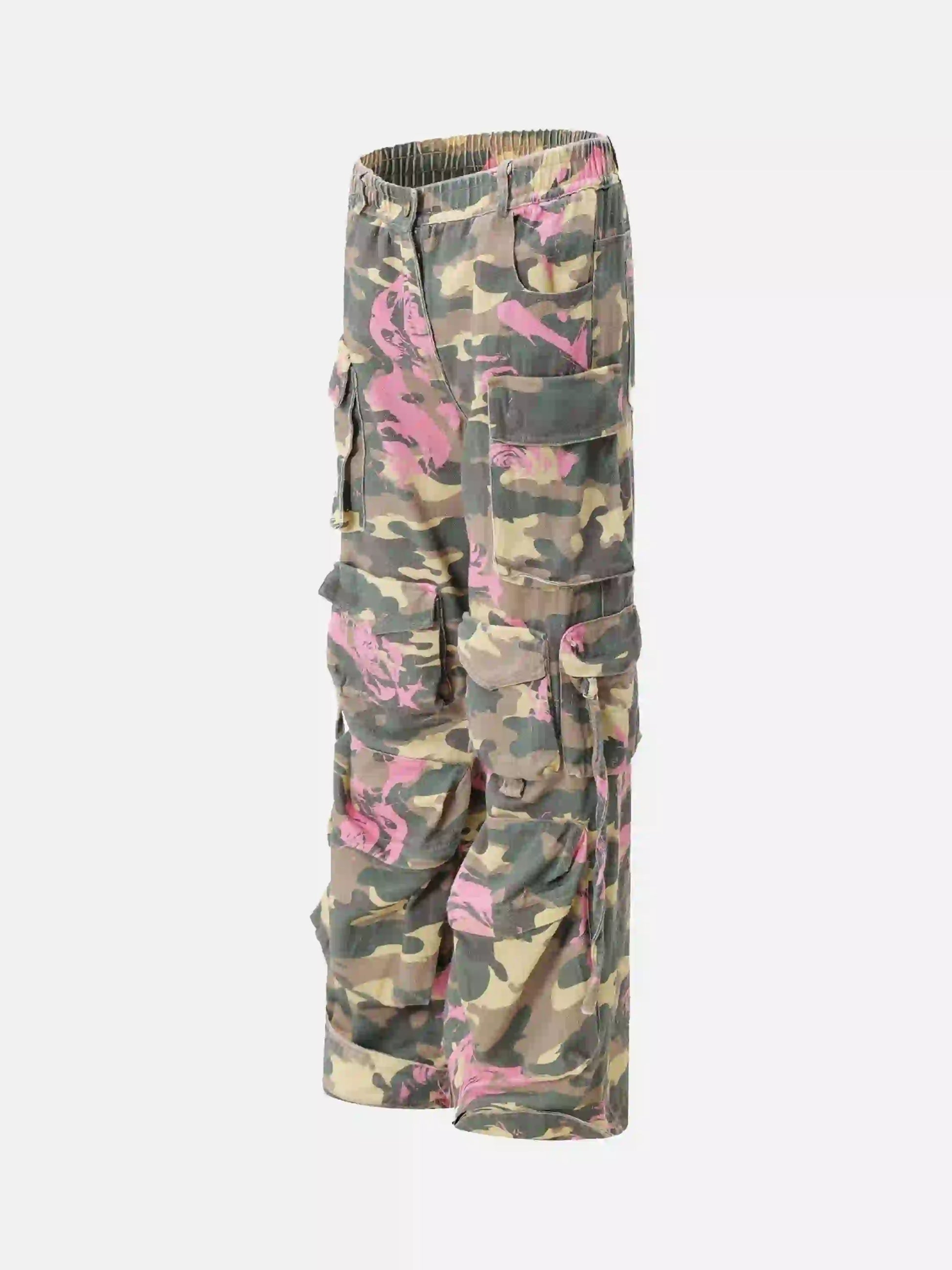 Disguisen Hip-Hop Camouflage Cargo Pants with Multi-Pockets