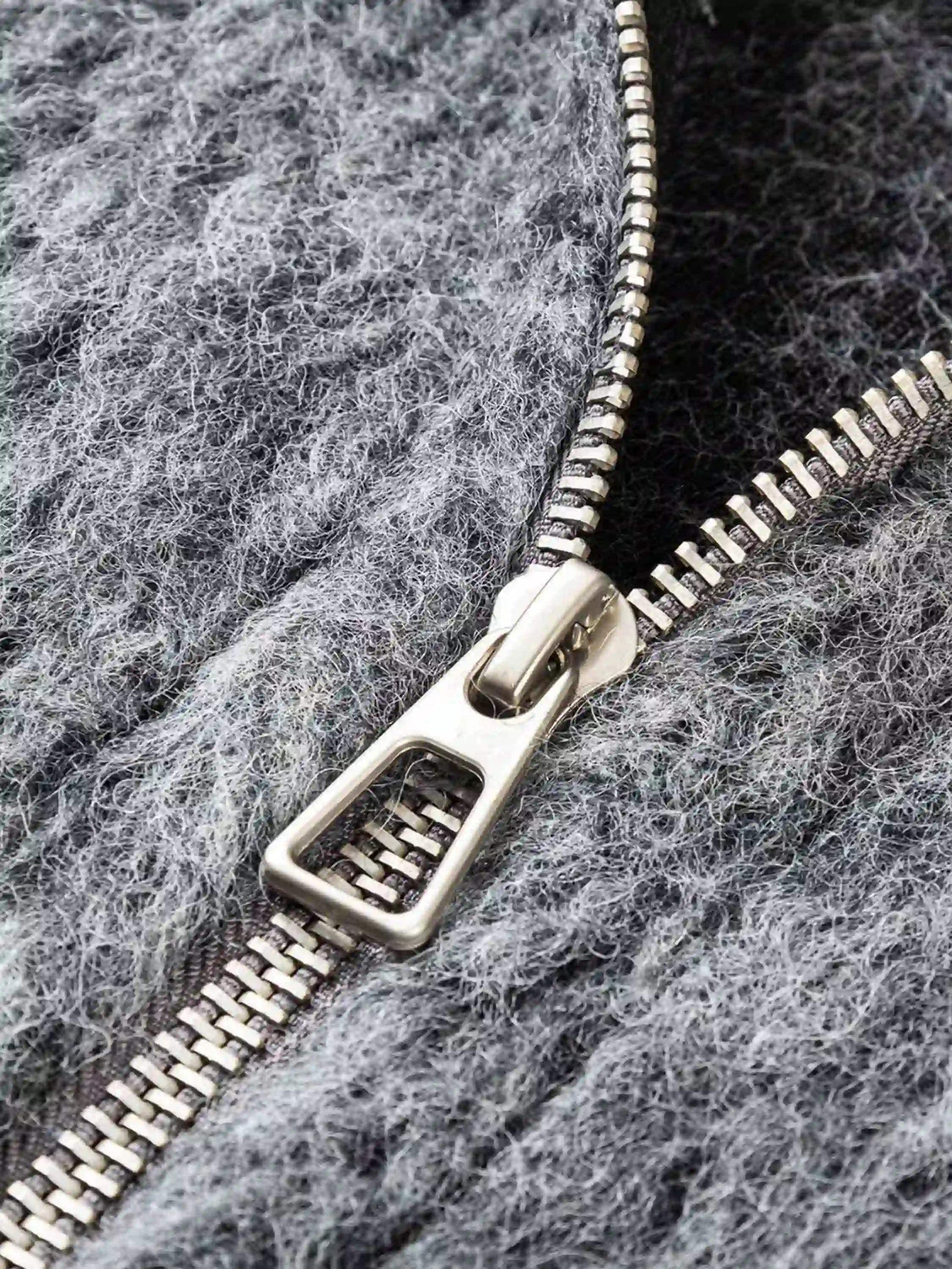 Disguisen American Street Trend Mohair Zipper Coat