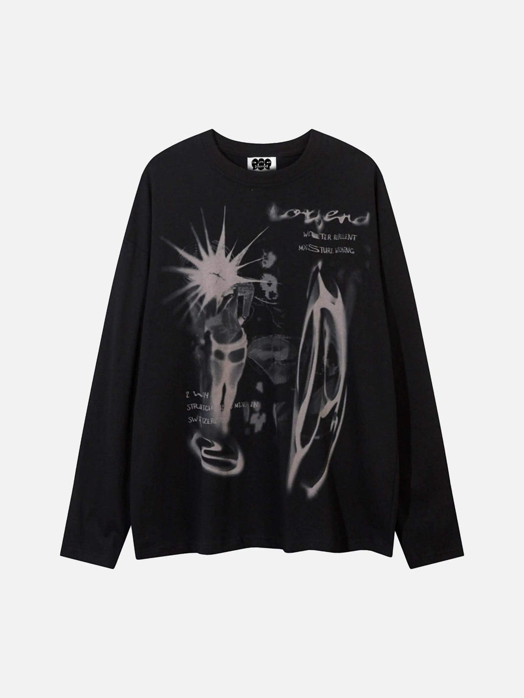 Disguisen American Style Abstract Graffiti Long Sleeve T-Shirt