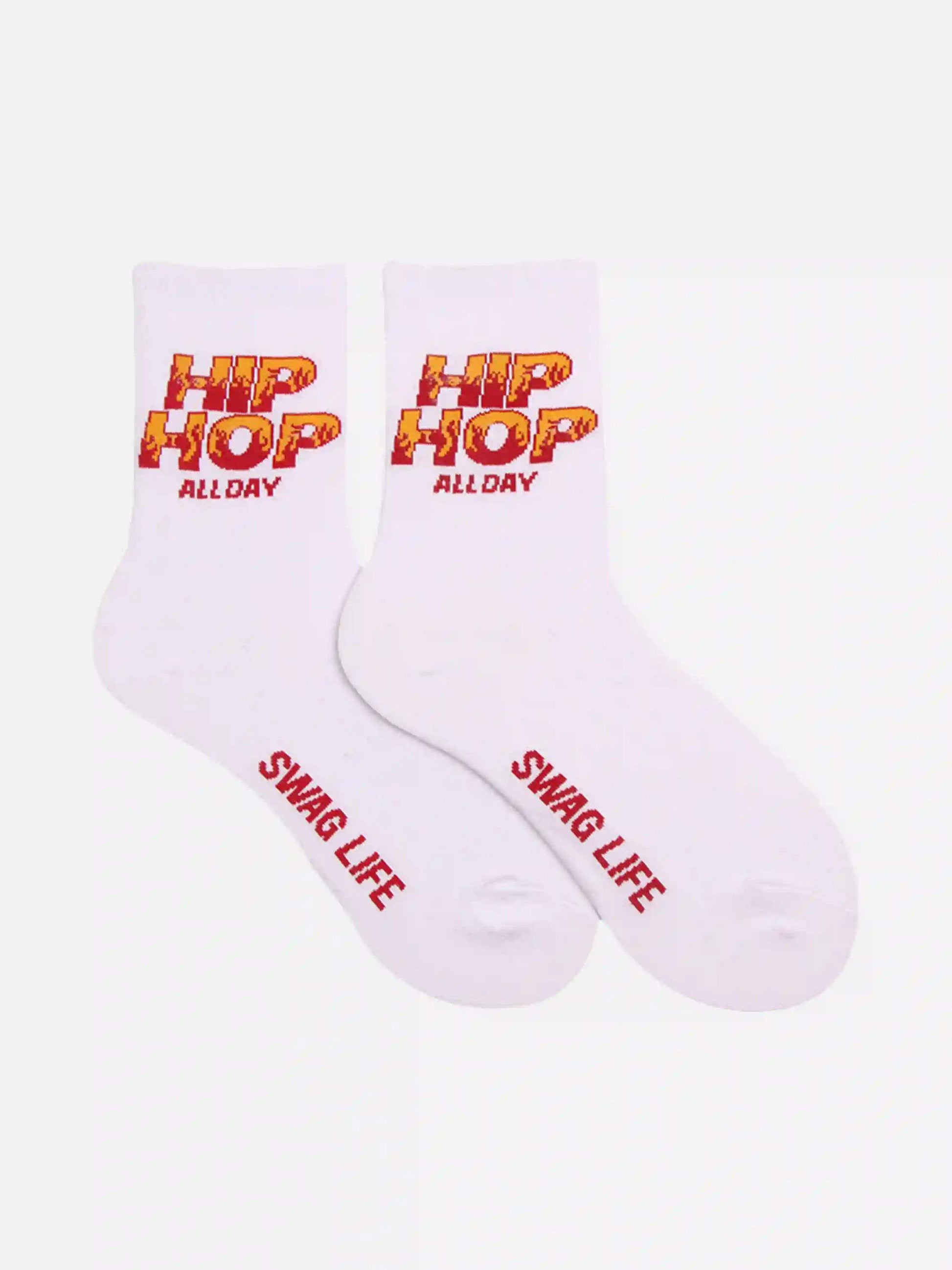 Disguisen Hip Hop Flame Skateboard Socks