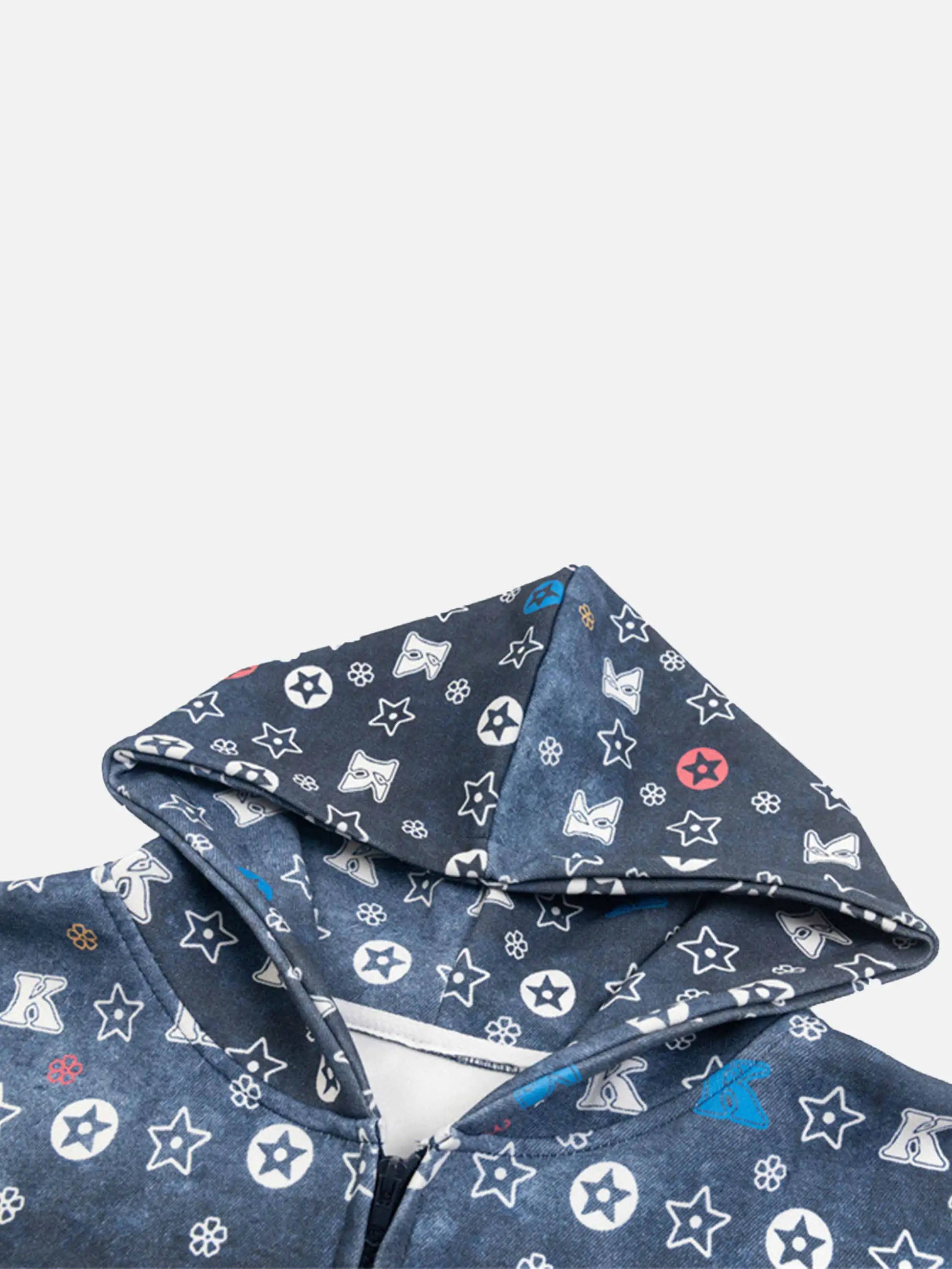 Disguisen Printing Gradient Zip-up Hoodie