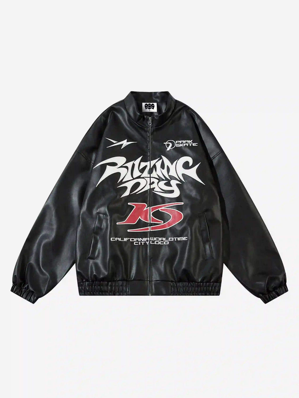 Disguisen Gothic Alphabet Patch Racing Collar Jacket