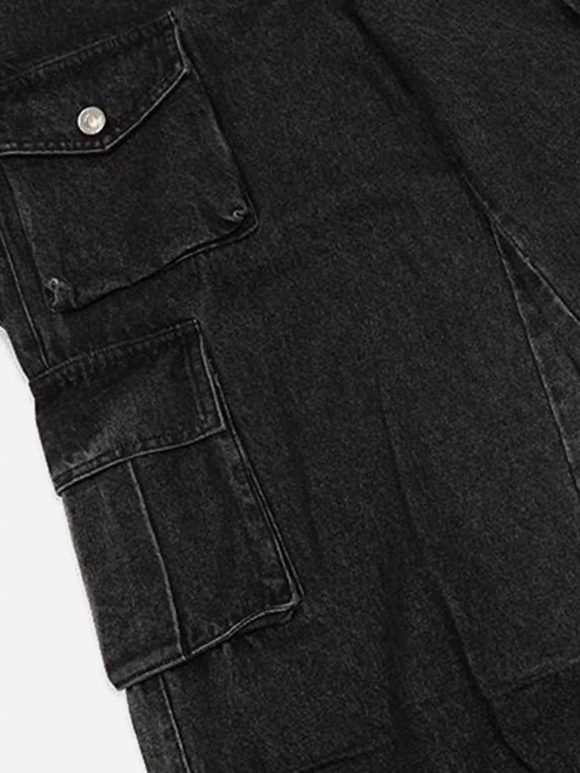 Disguisen Washed Distressed Cargo Pocket Jeans