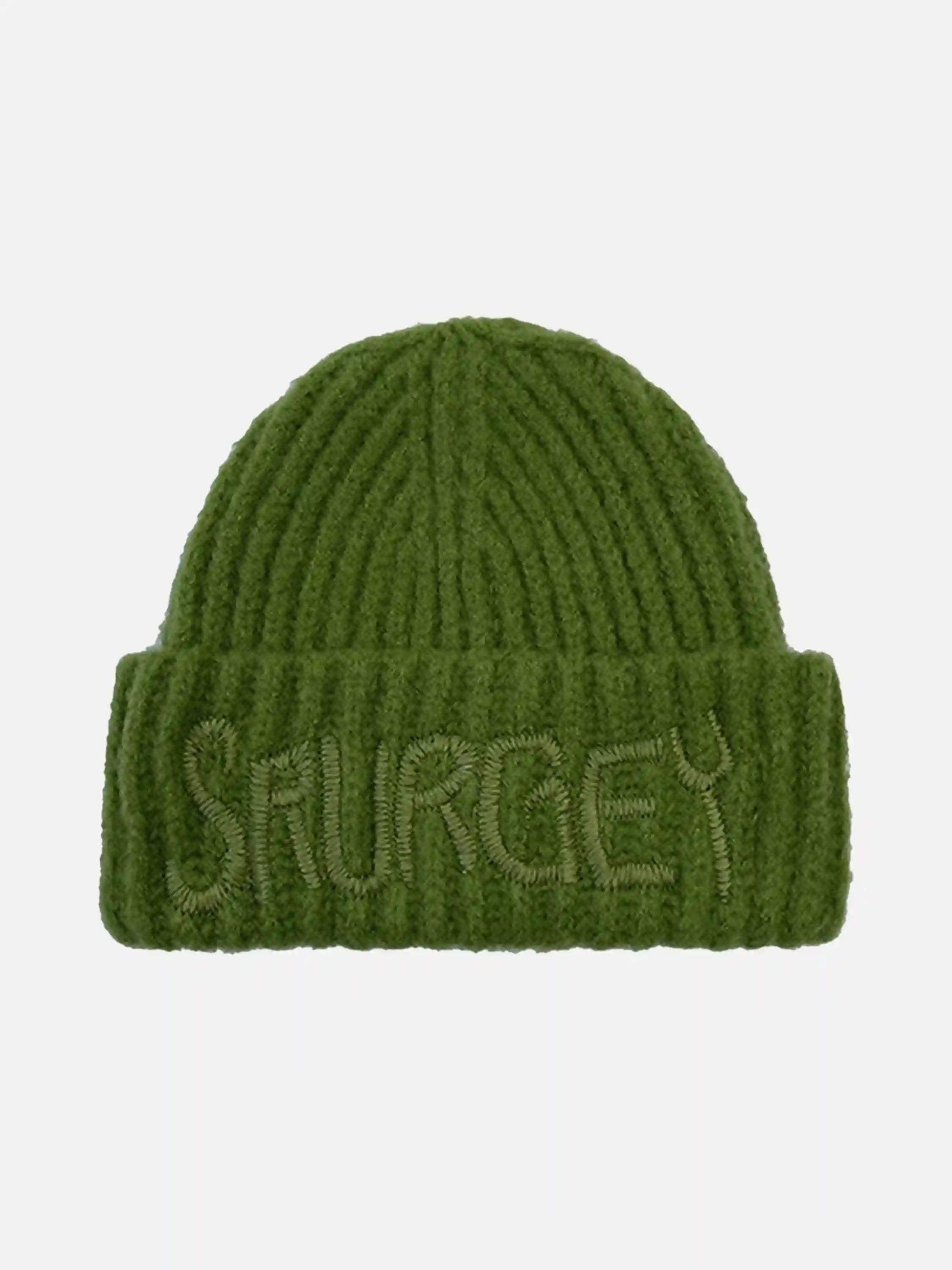 Disguisen American Style Letter Embroidered Knitted Hat