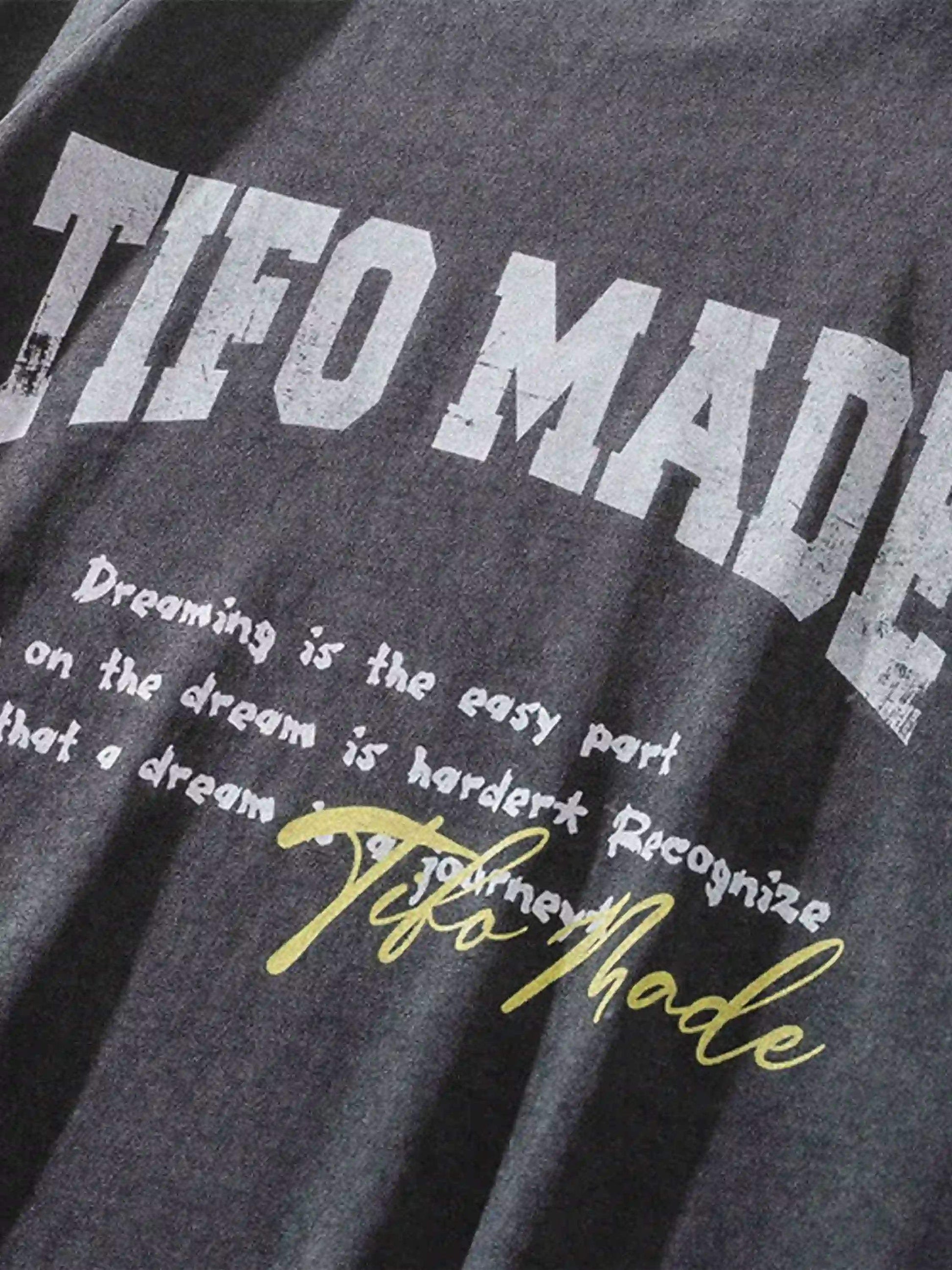 Disguisen Vintage Hip Hop Kung Fu Distressed T-shirt