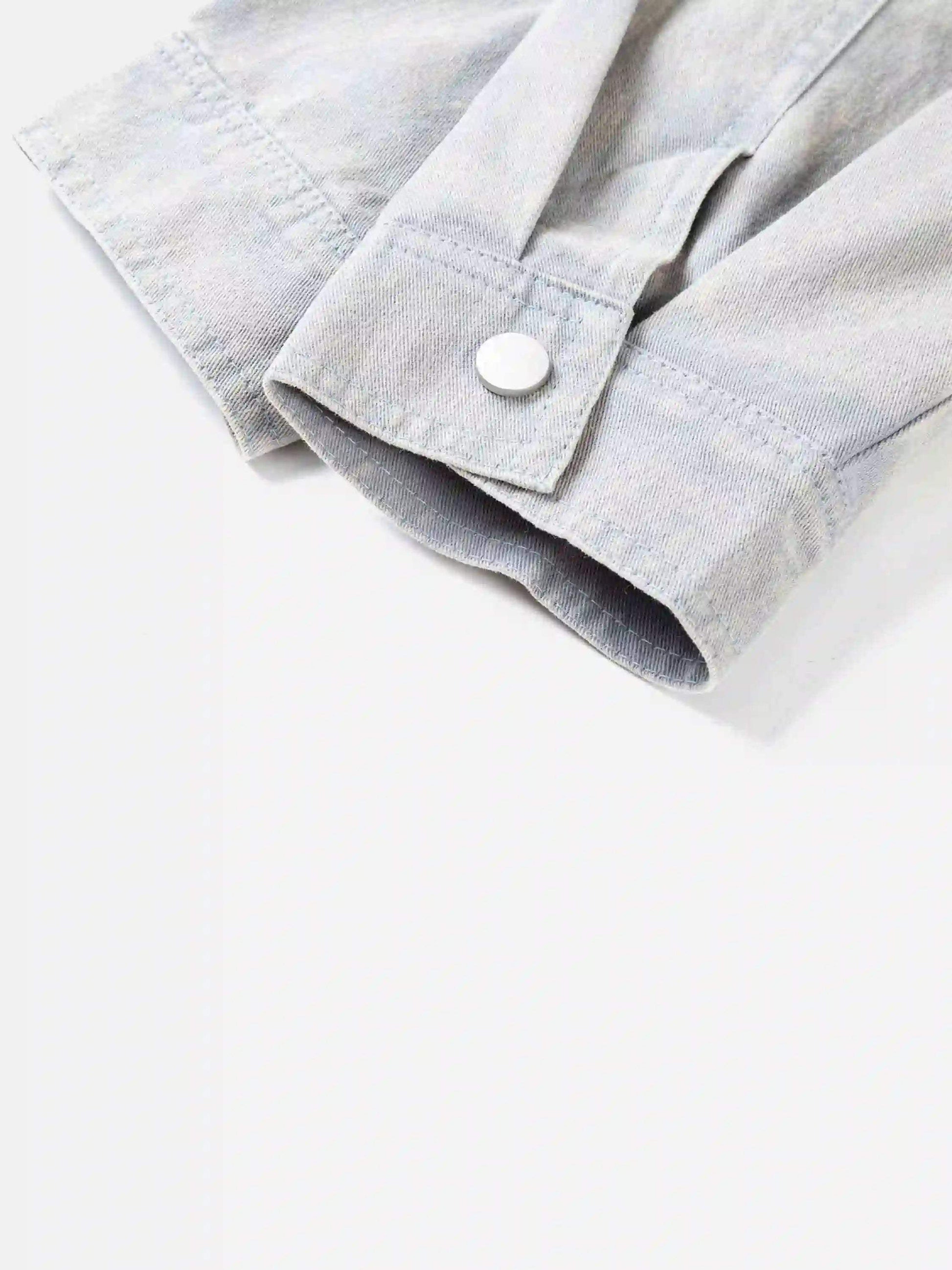 Disguisen American Street Style Washed Faded Short Jacket