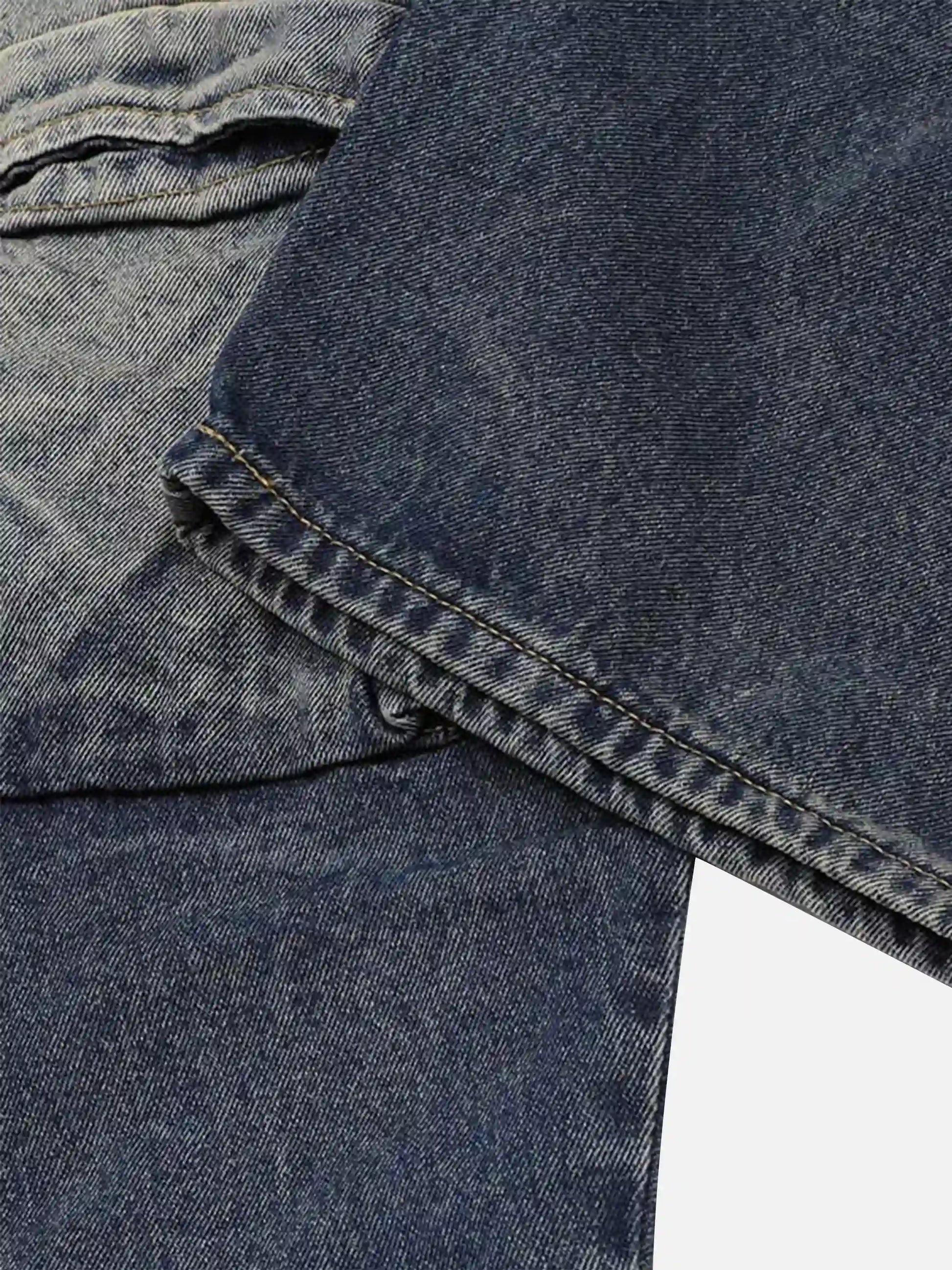 Gradient Multi-Pocket Cargo Jeans