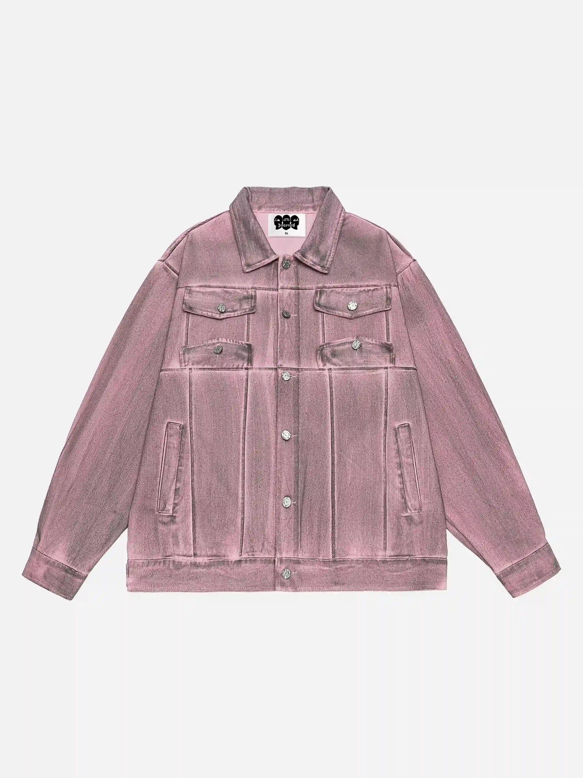 Disguisen American Style Dirty Dyed Colored Denim Jacket
