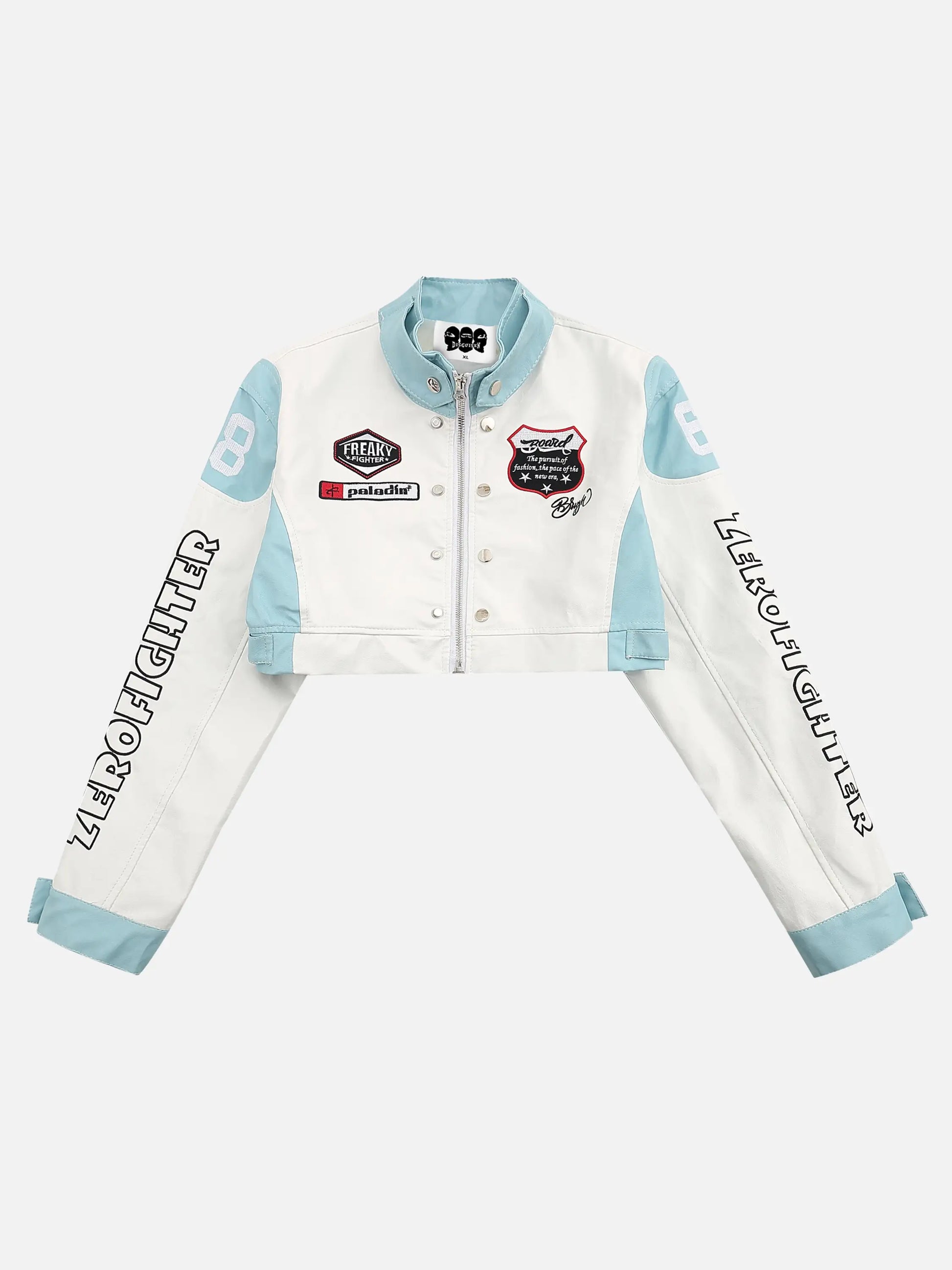 Disguisen American Gym Cropped Leather Biker Jacket