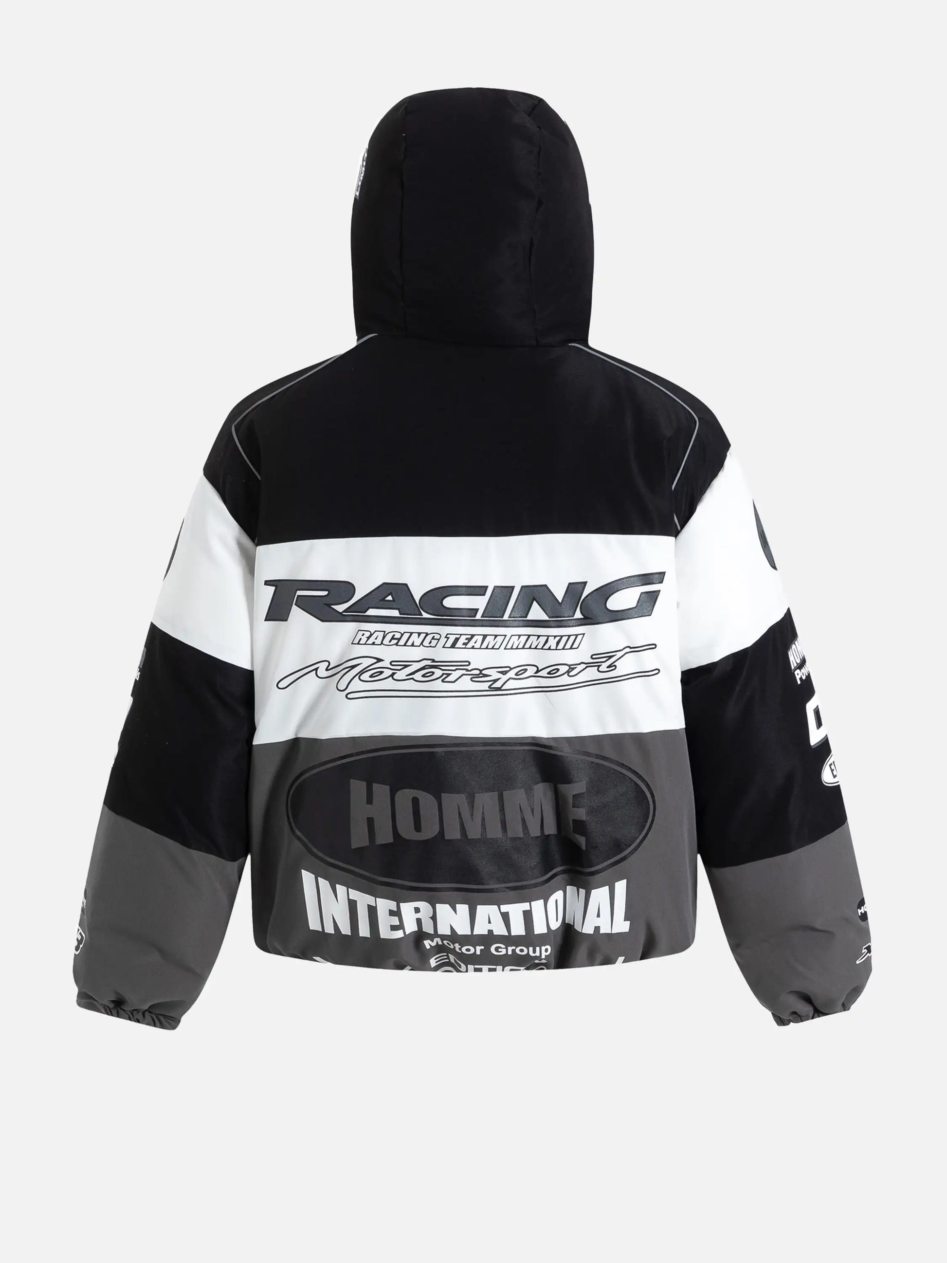 Racing Print Hooded Coat
