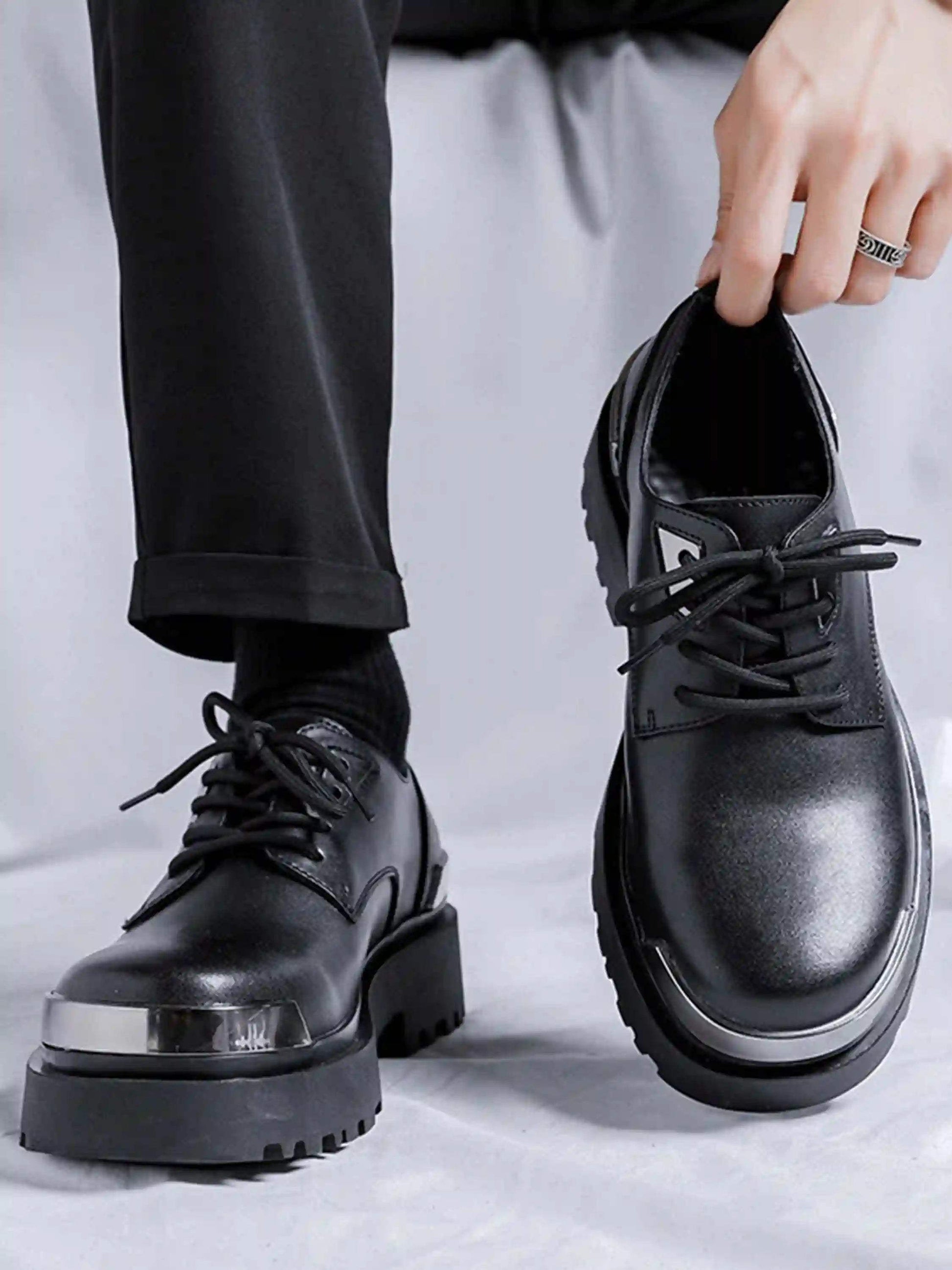Disguisen Metal Punk Platform Derby Shoes