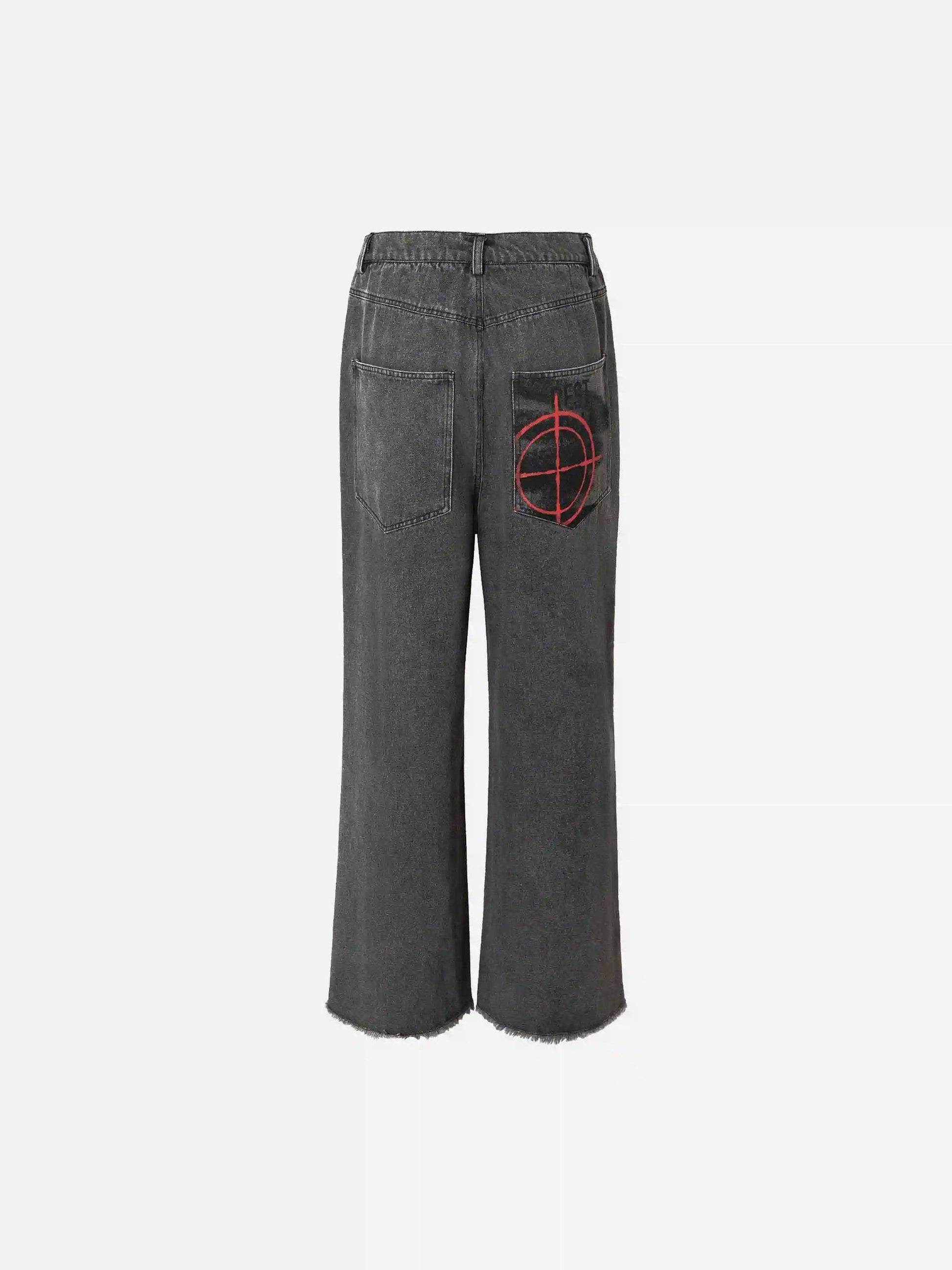 Disguisen American Retro Embroidered Dopamine Jeans
