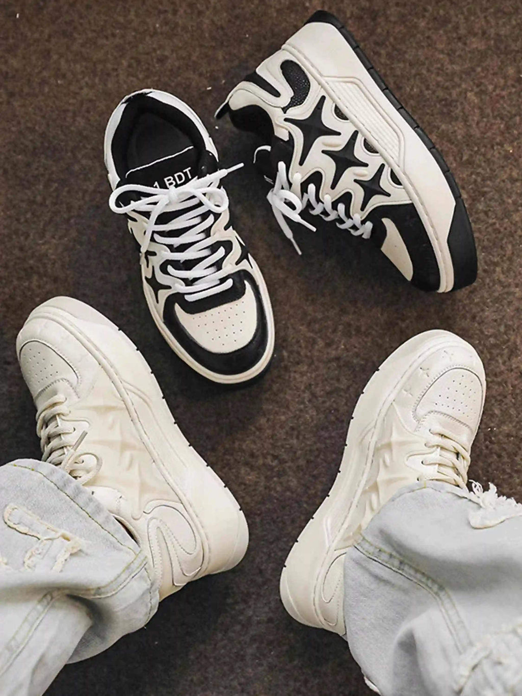 Disguisen Hip-Hop Personality Three Star Skateboard Sneakers