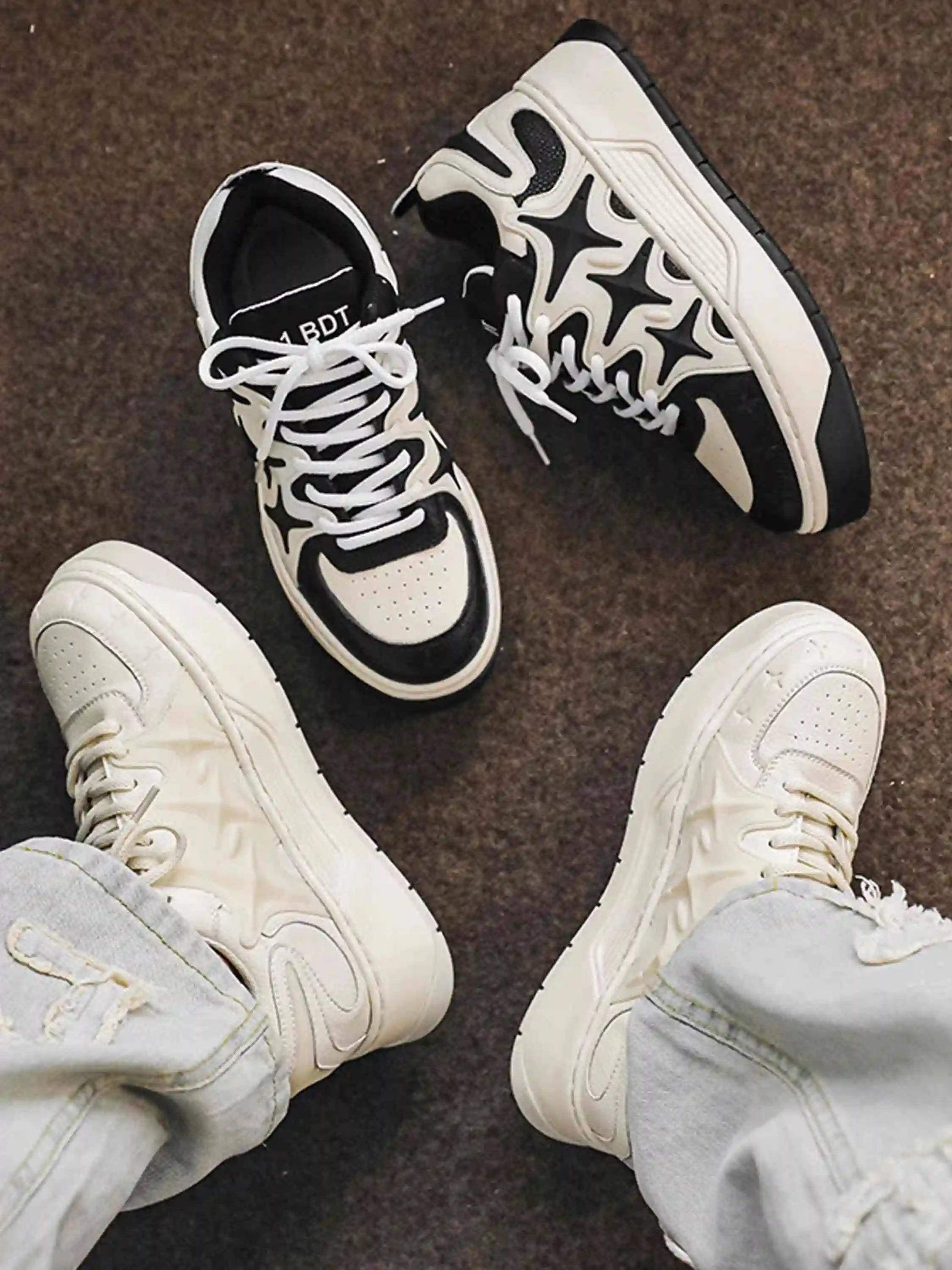 Disguisen Hip-Hop Personality Three Star Skateboard Sneakers
