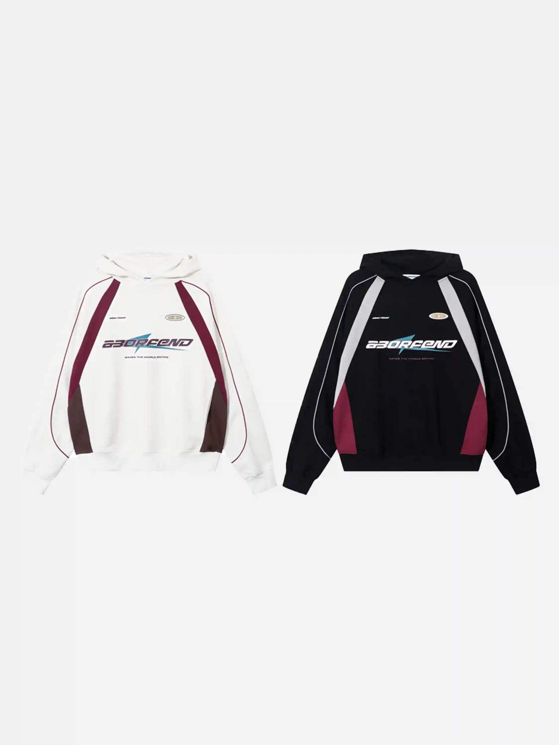 Disguisen Retro Patchwork Hip-Hop Hoodie