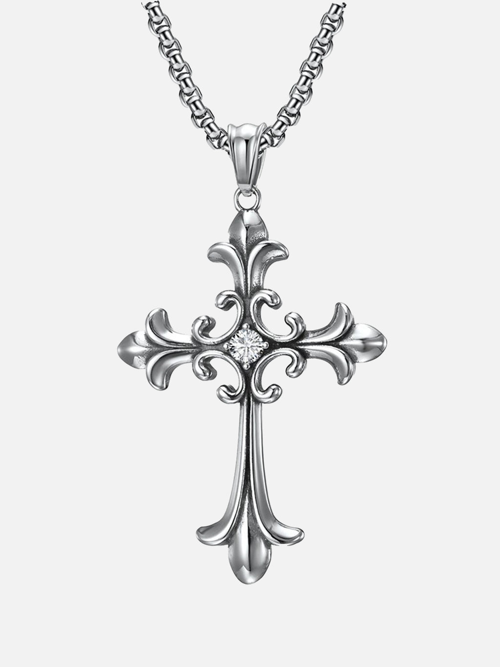 Vintage Cross Diamond Cross Necklace