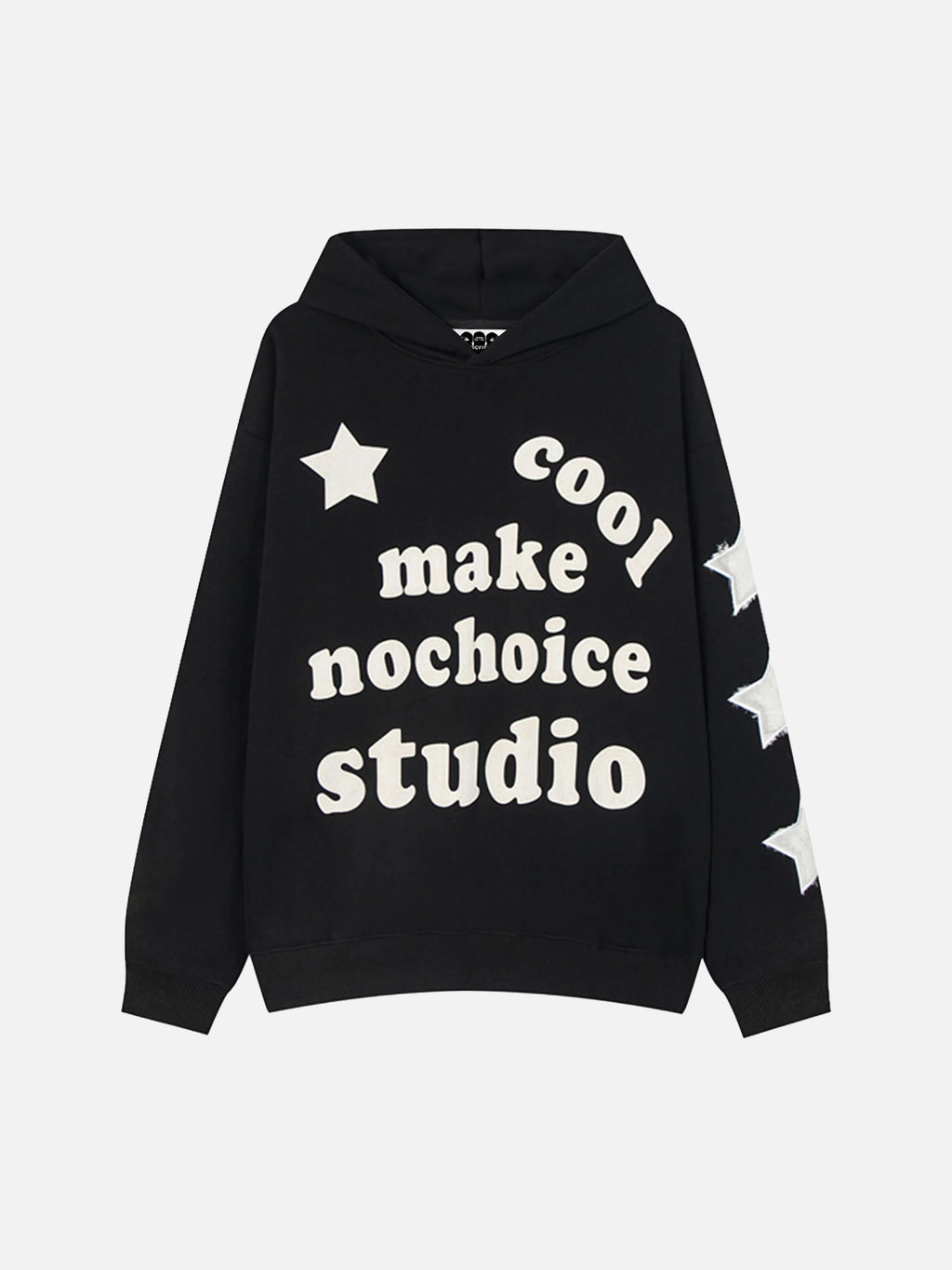 Letter Printed Fleece Hoodie