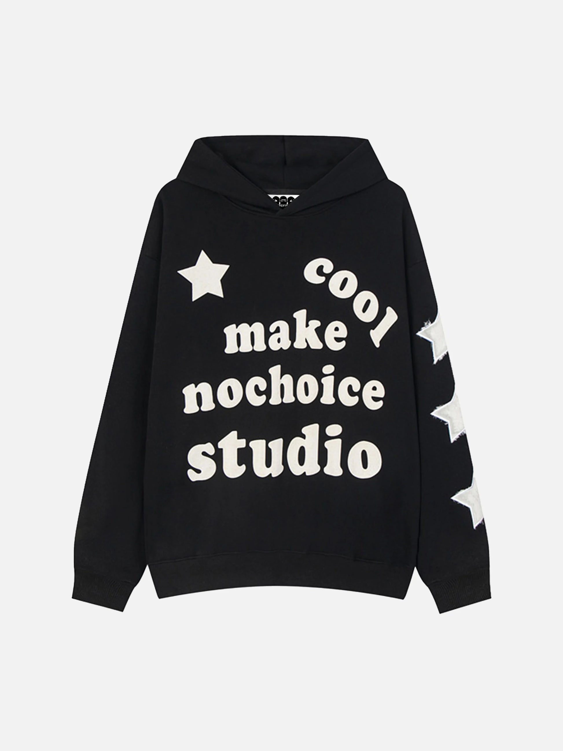 Letter Printed Fleece Hoodie