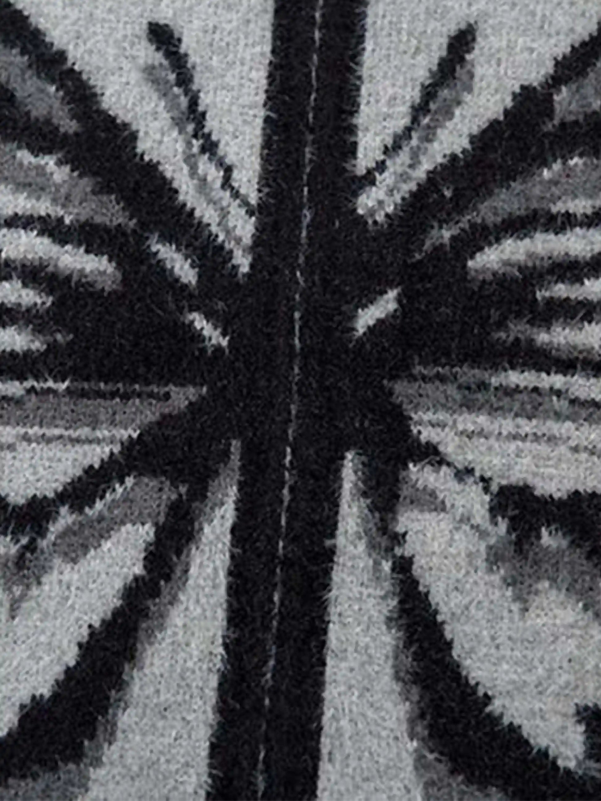 Hand-Painted Butterfly Mohair Jacquard Cardigan