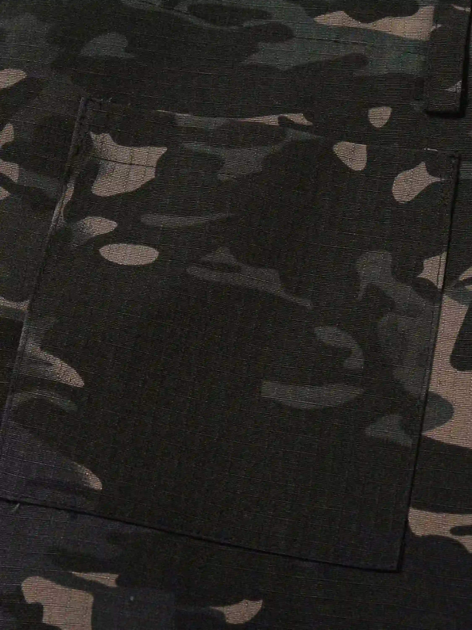 Disguisen Street Dark Camouflage Zipper Cargo Pants