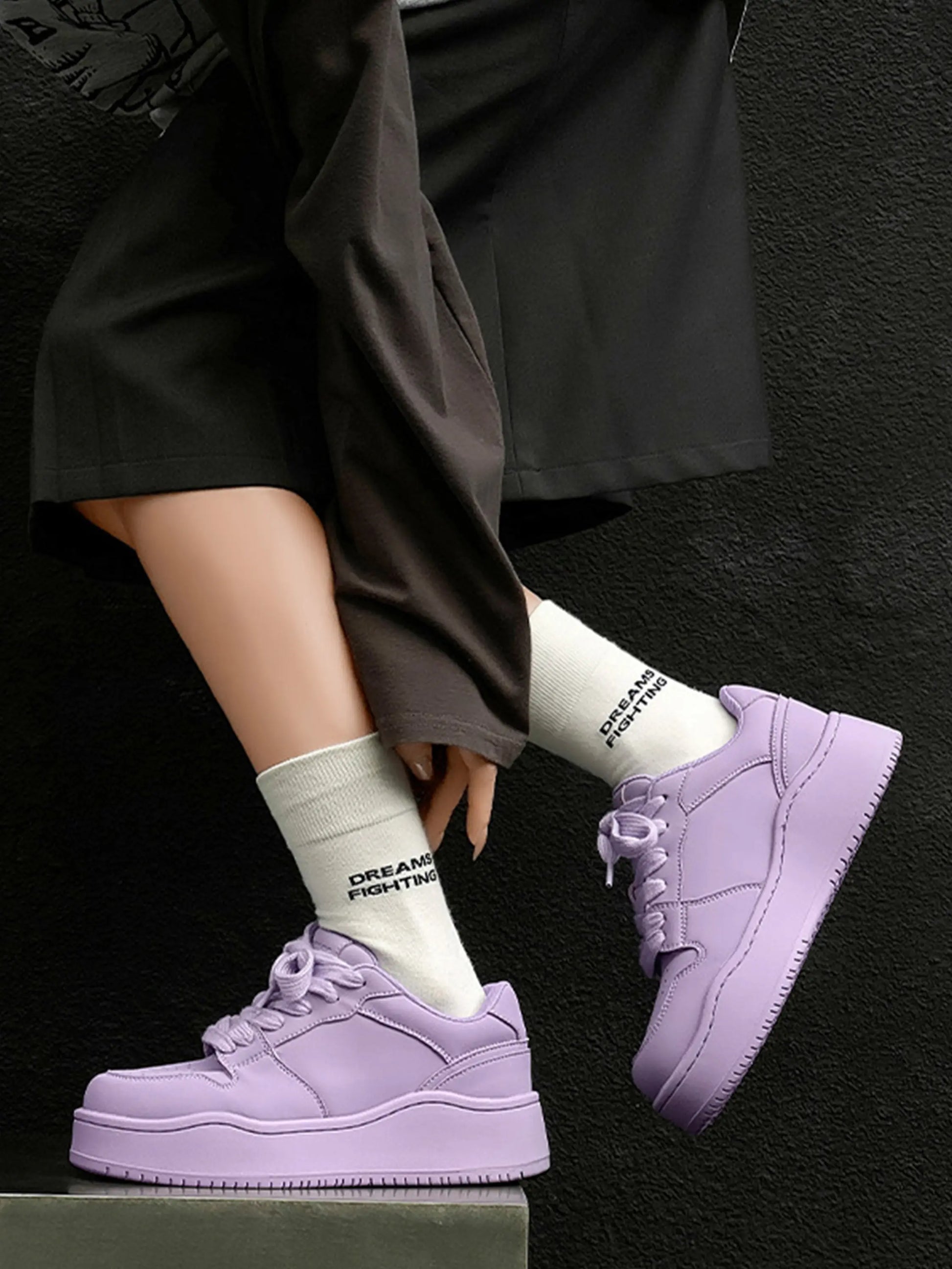 Purple Chunky Sneakers