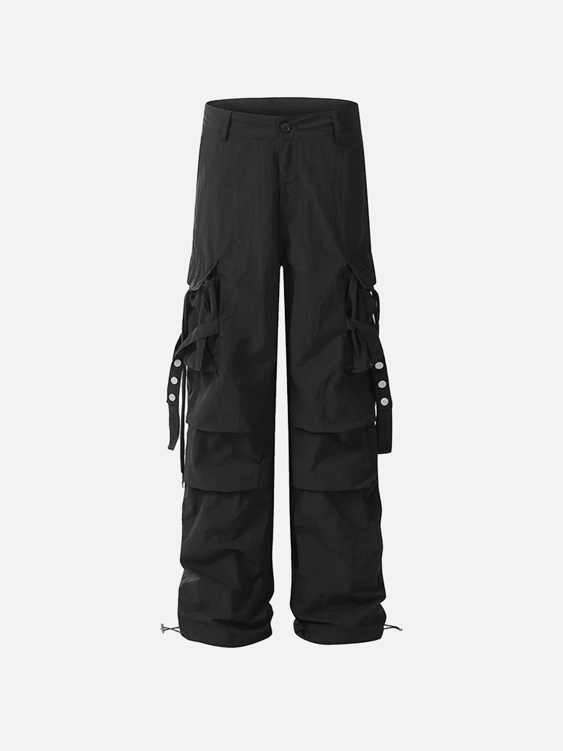 Disguisen Pleated Bandage Drawstring Cargo Pants