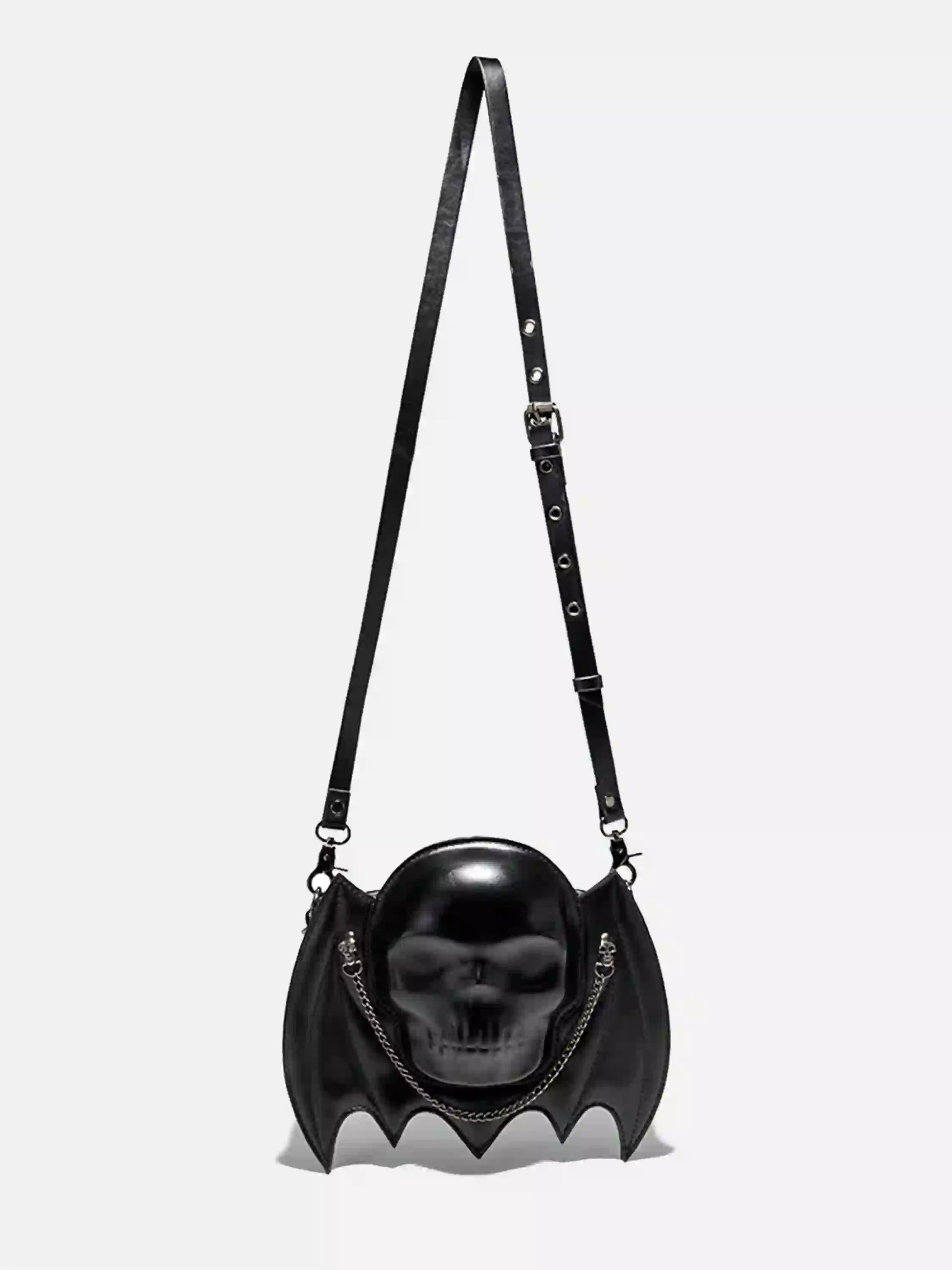 Skull Bat Chain Shoulder Bag