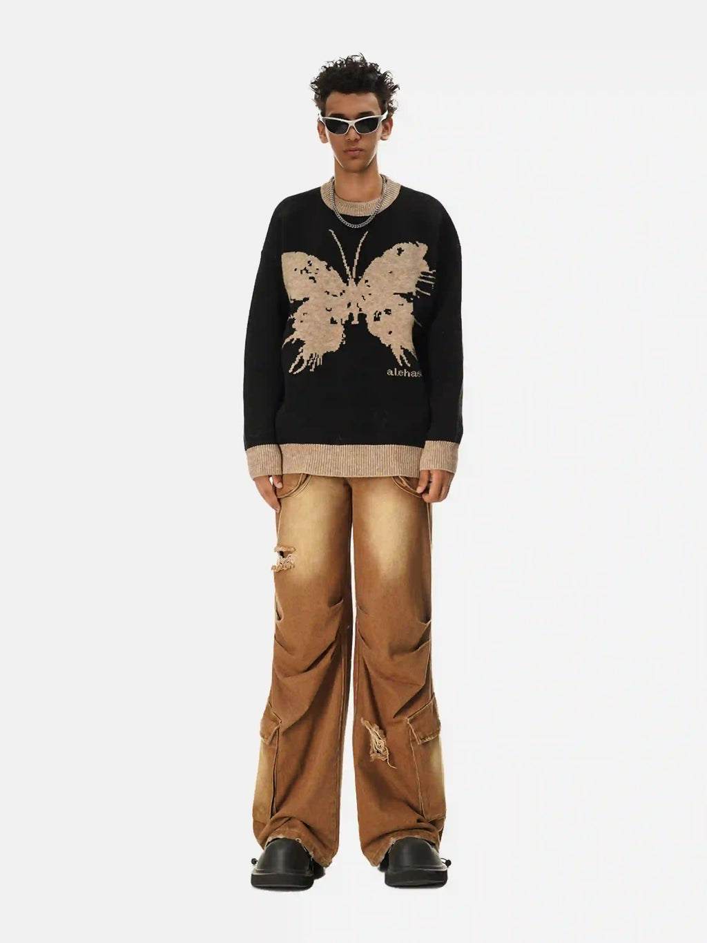 Disguisen Jacquard Butterfly Sweater