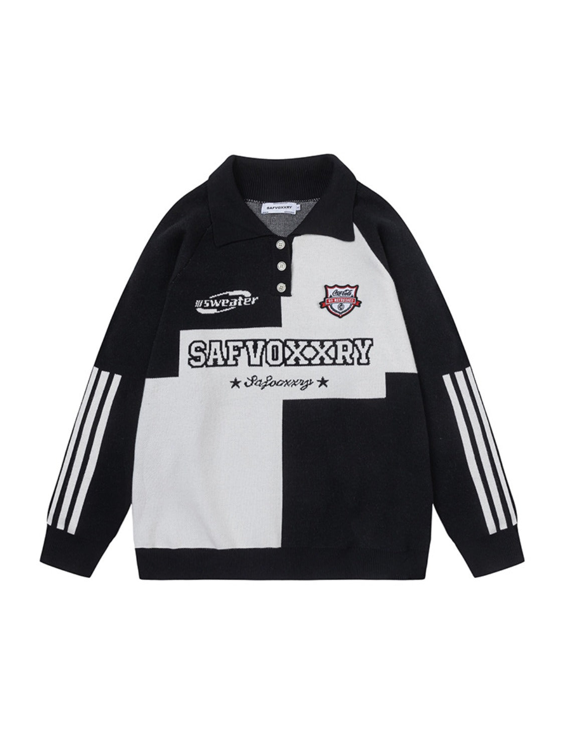 High Street Collision Color Assemble Leisure Sweatshirt