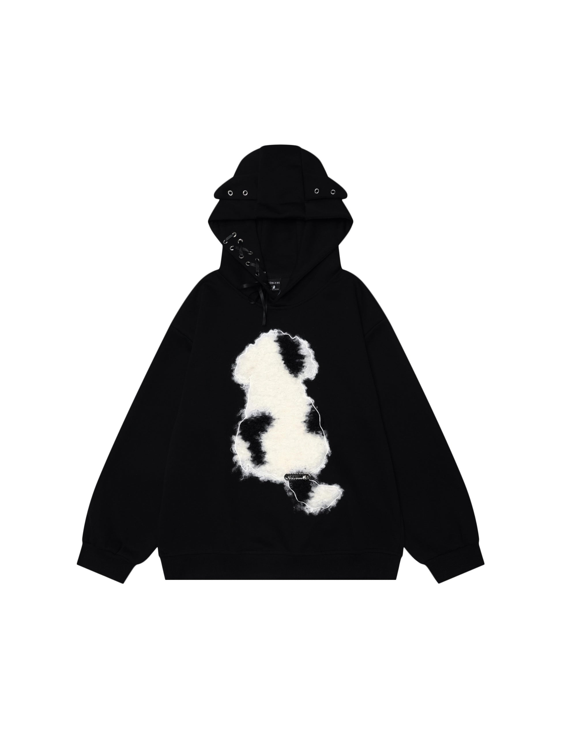 Vintage Puppy Towel Embroidery Hoodie
