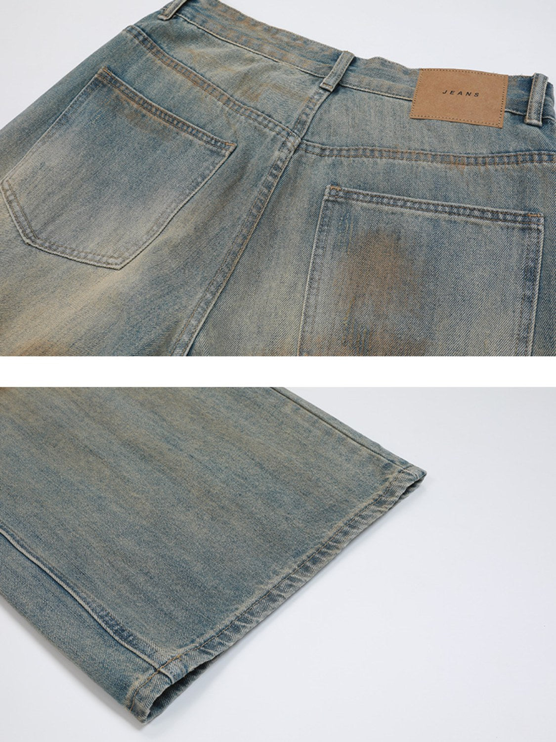 Vintage Graffiti Washed Distressed Jeans