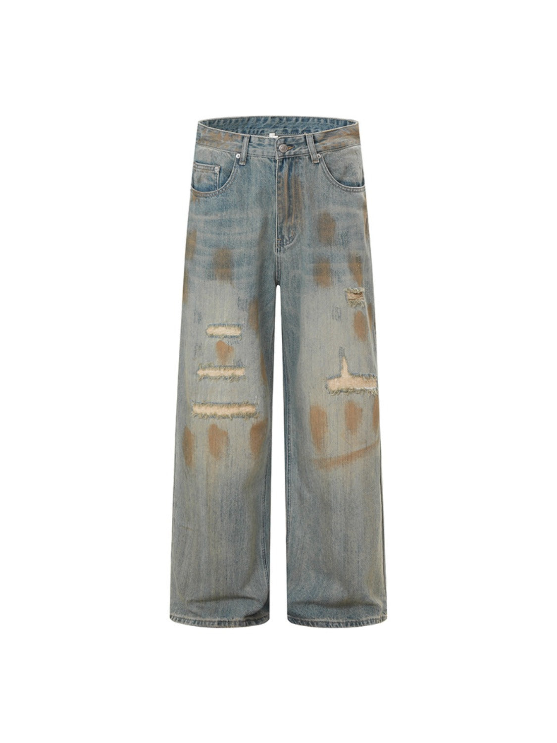 Vintage Graffiti Washed Distressed Jeans