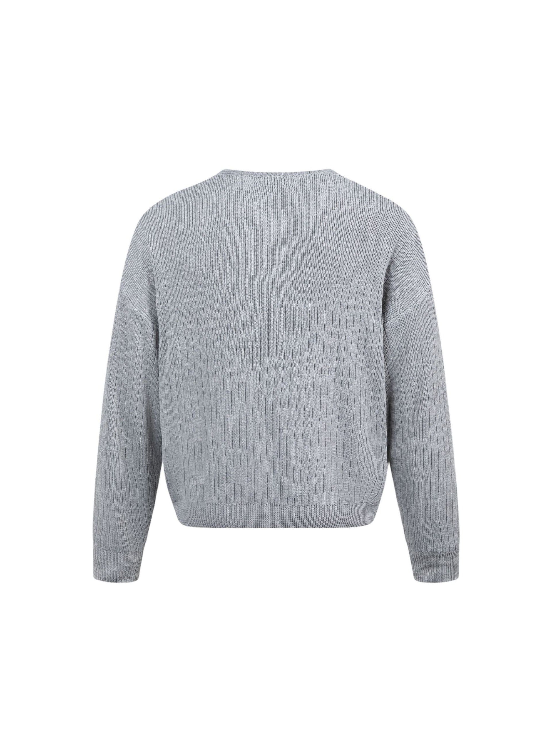 Vintage Letter Small V-neck Sweater