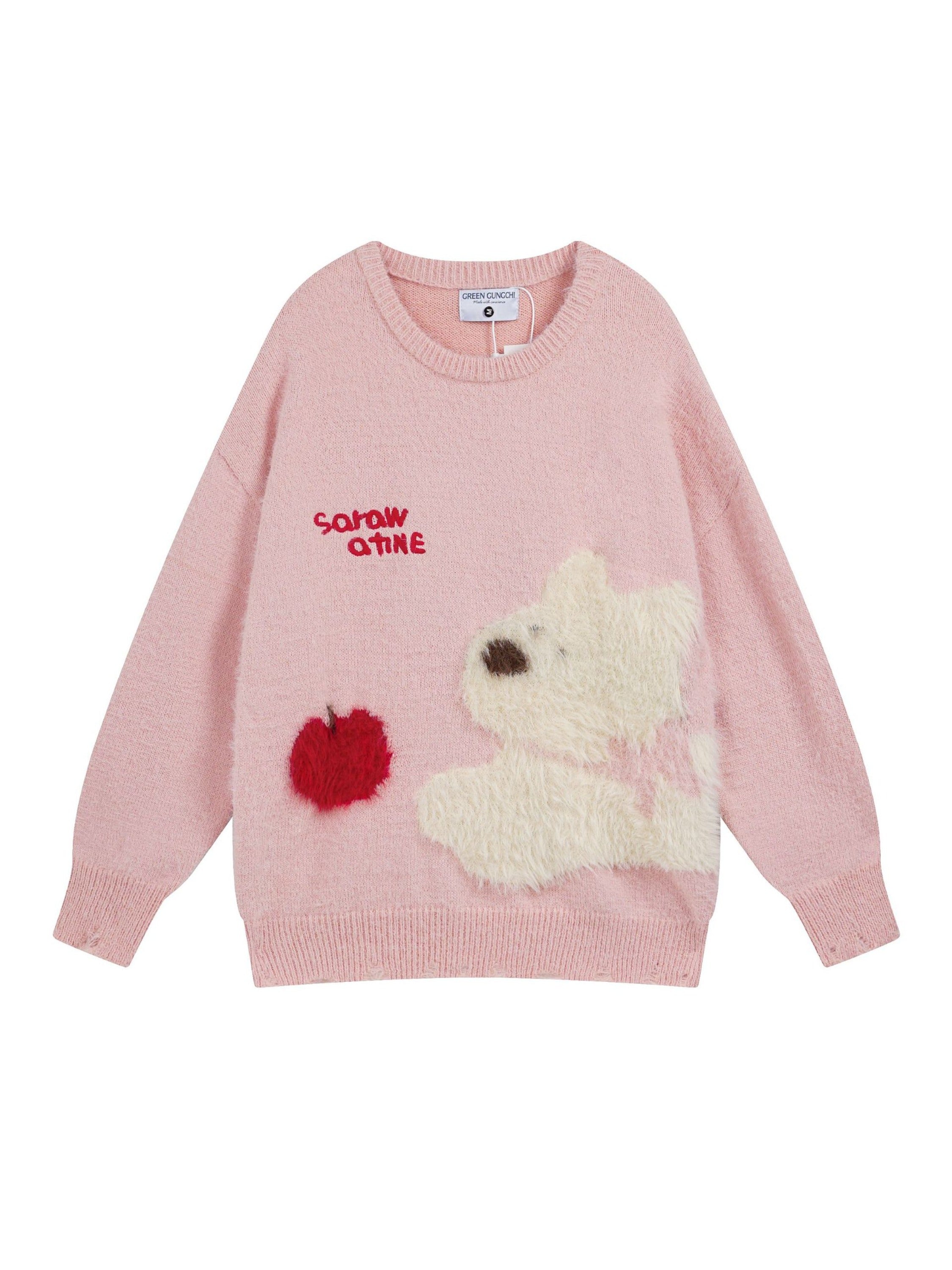 Vintage Cartoon Little Dog Leisure Sweater