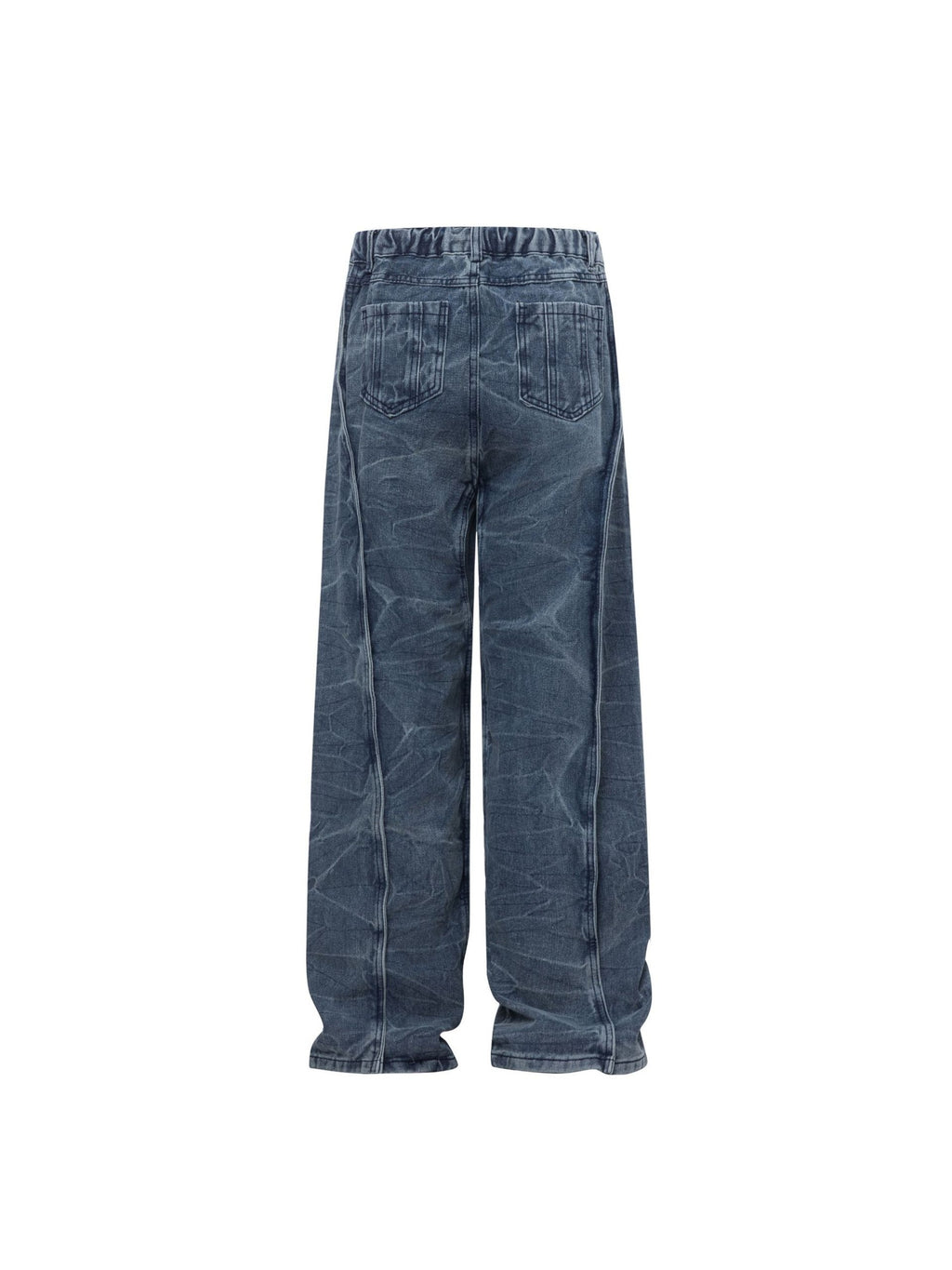 Vintage Washed Irregular Stitching Jeans
