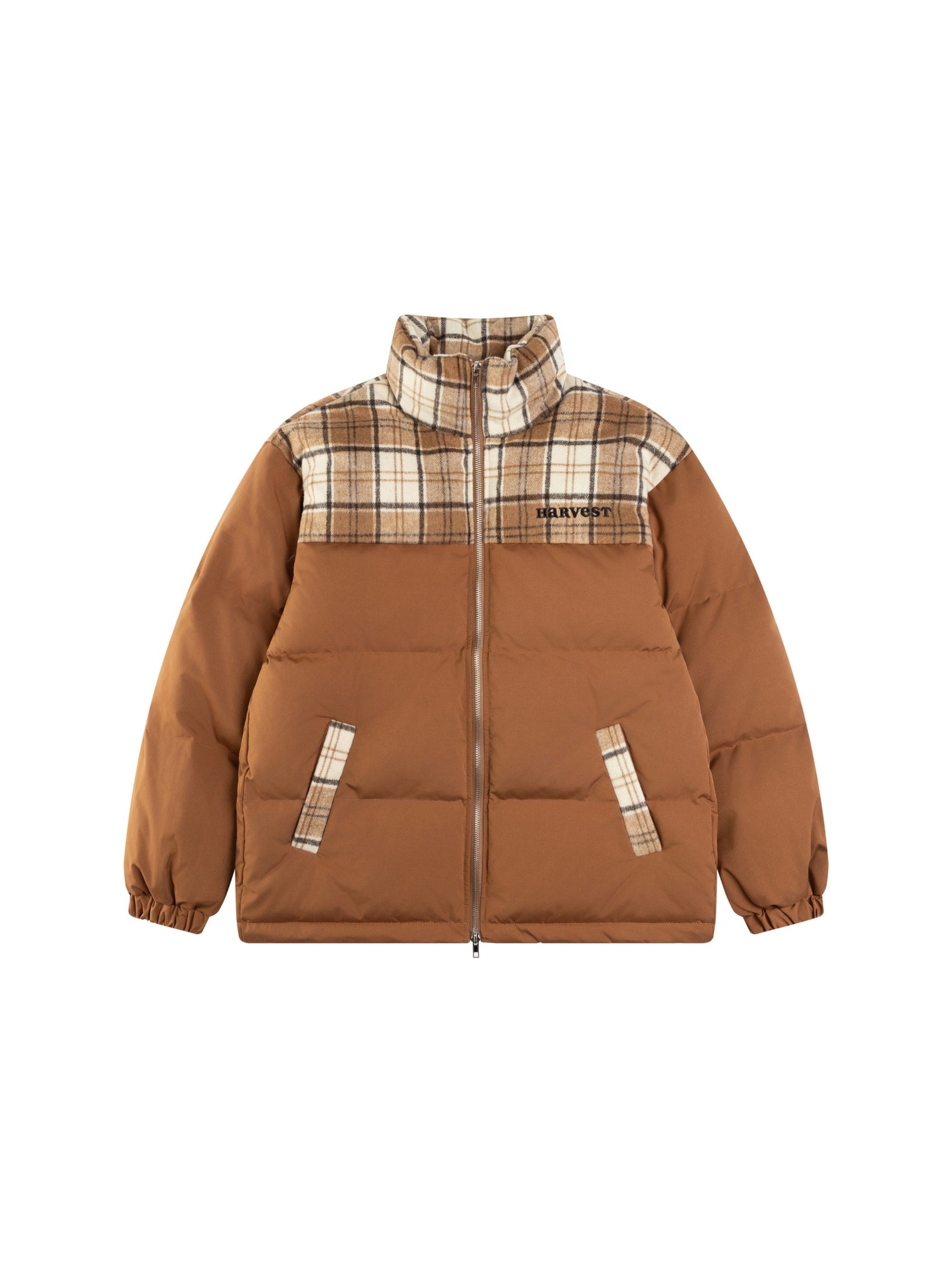 Vintage Plaid Puffer Coat