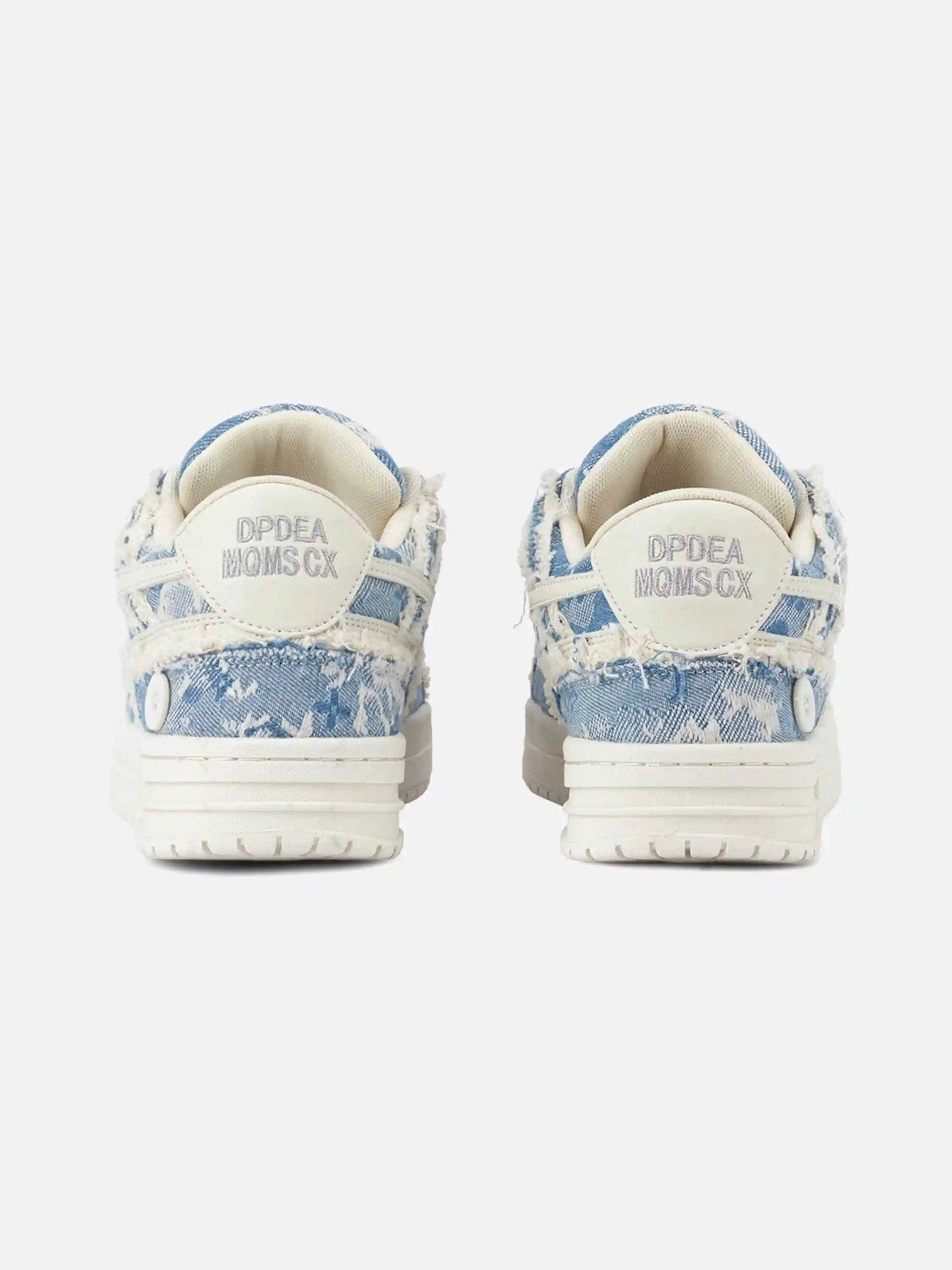 Disguisen Couple Small Fragrance Style Blue Denim Sneakers