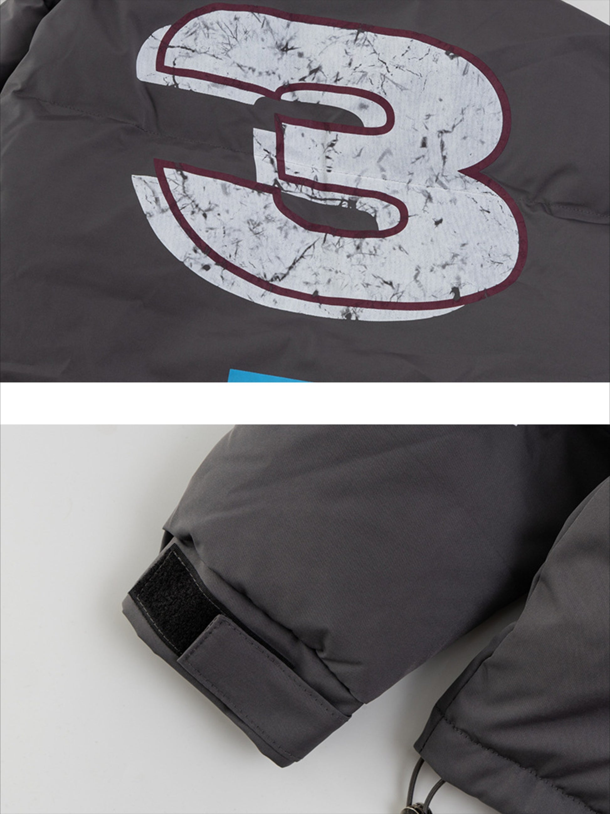 Retro Racing Print Stand Collar Coat