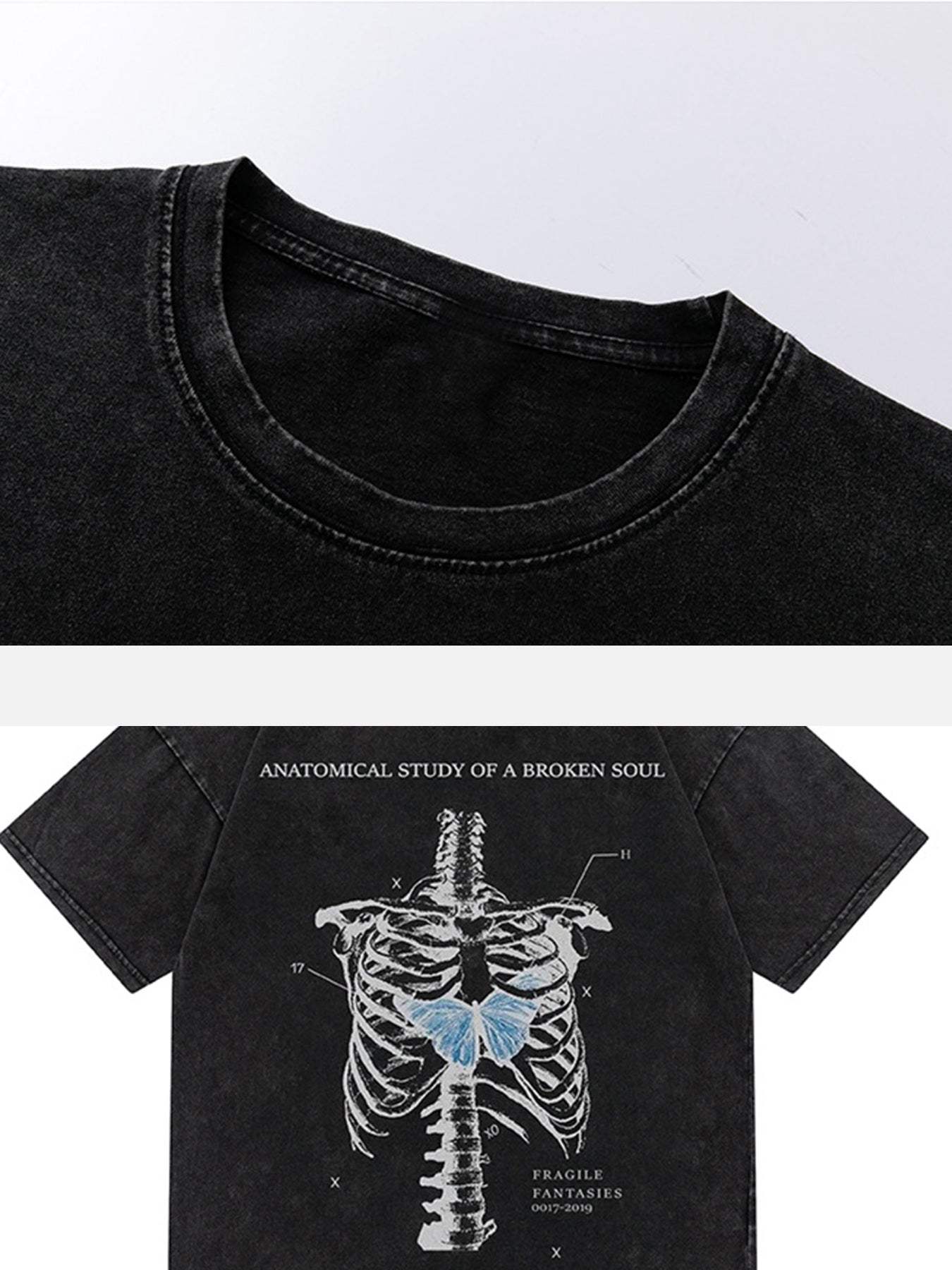 Disguisen Skull Print Washed T-Shirt