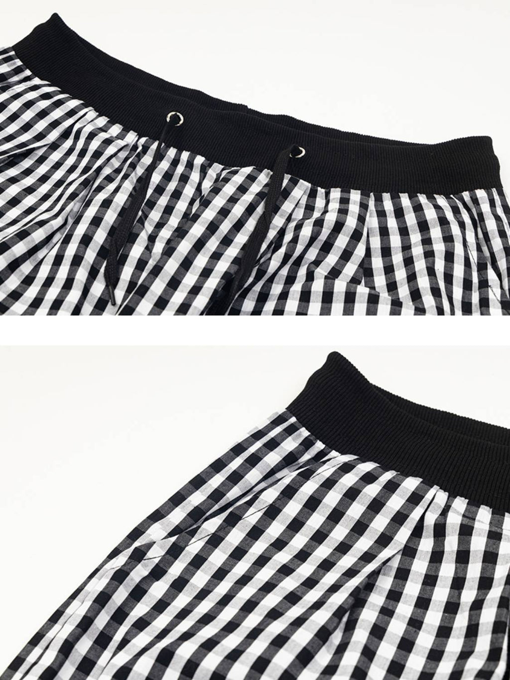 Baggy Patchwork Plaid Sweatpants