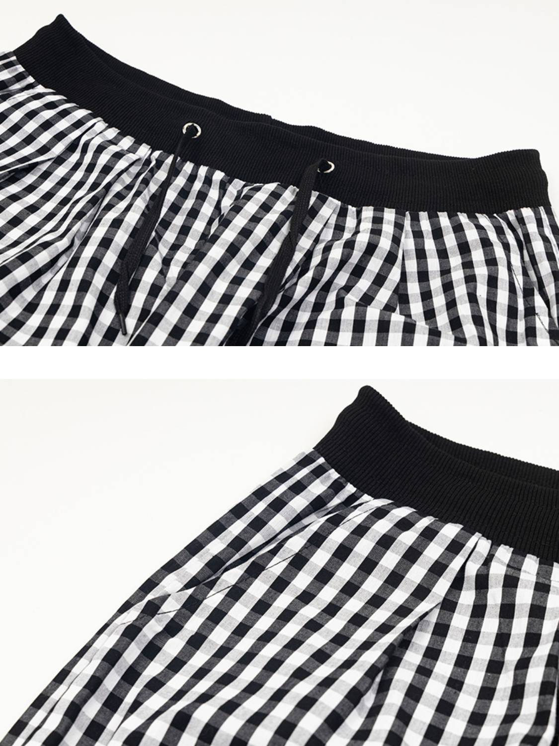 Baggy Patchwork Plaid Sweatpants