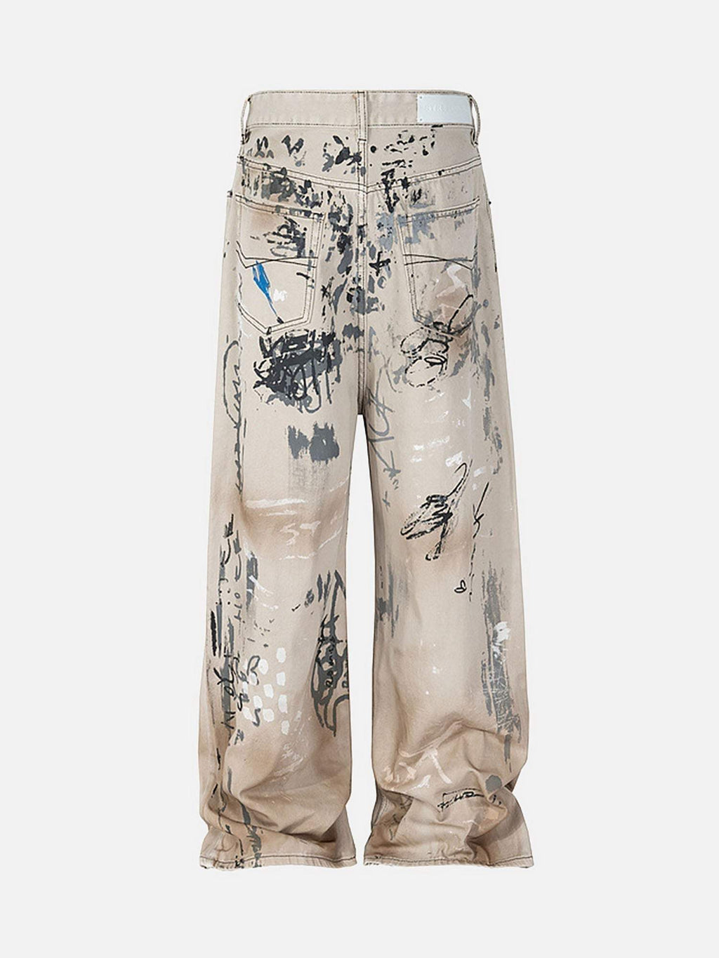 Disguisen Hand-painted Graffiti Baggy Jeans