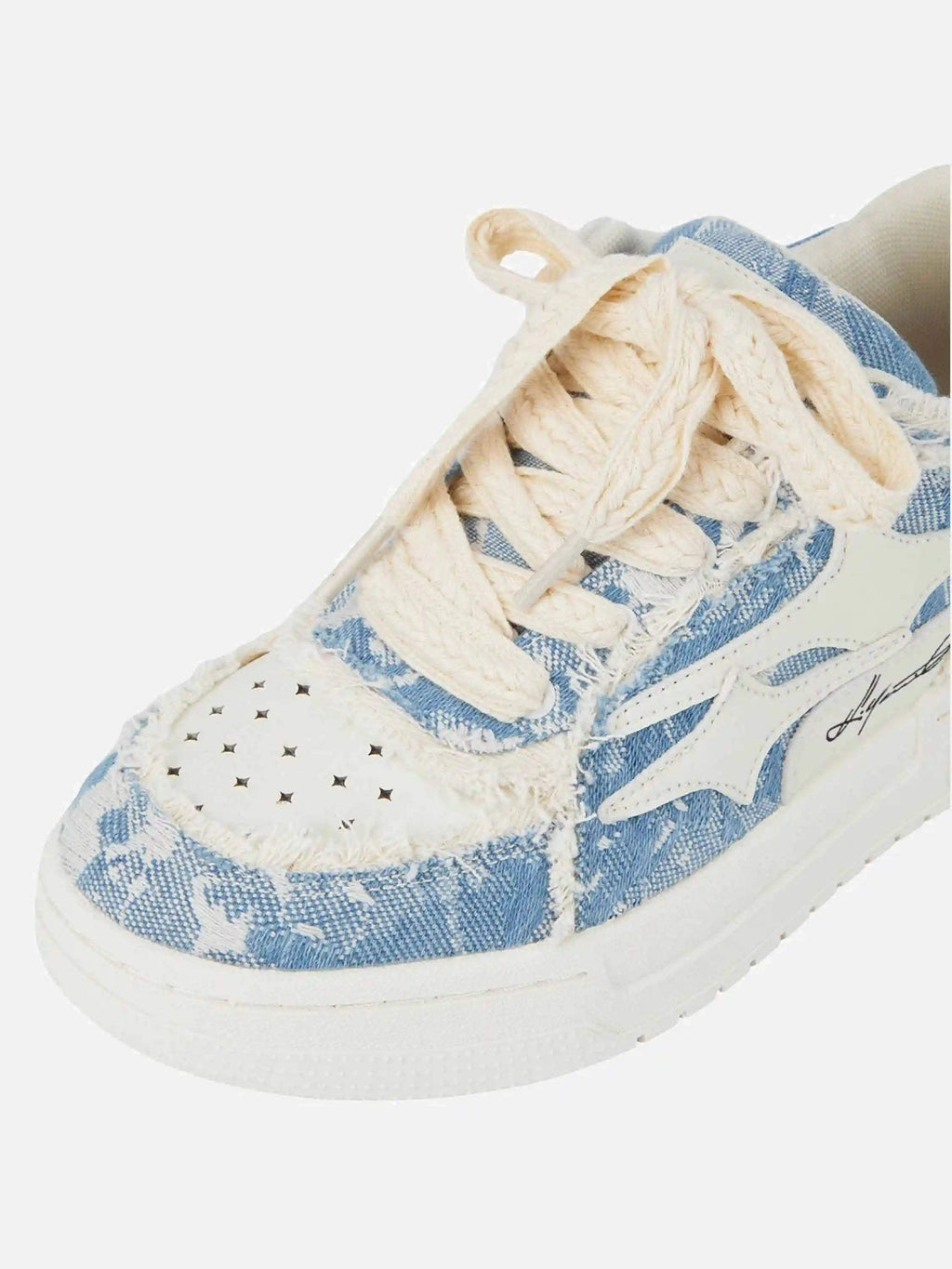Disguisen Couple Small Fragrance Style Blue Denim Sneakers