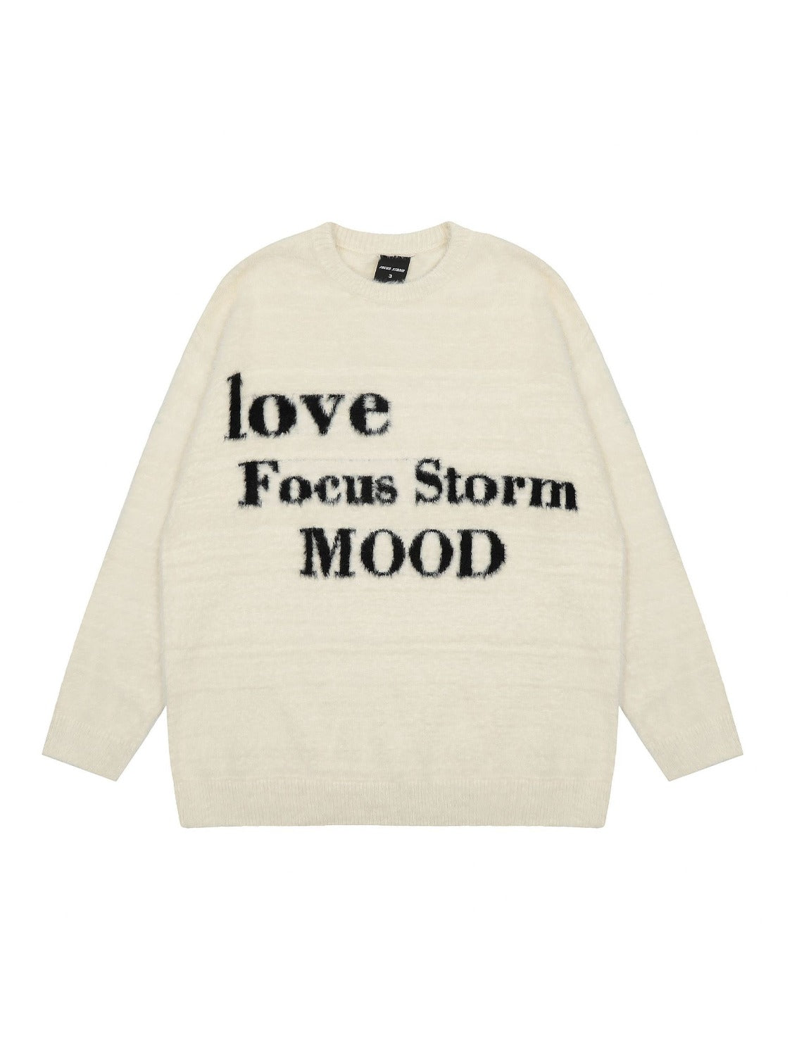 Leisure Letter Round Neck Sweater